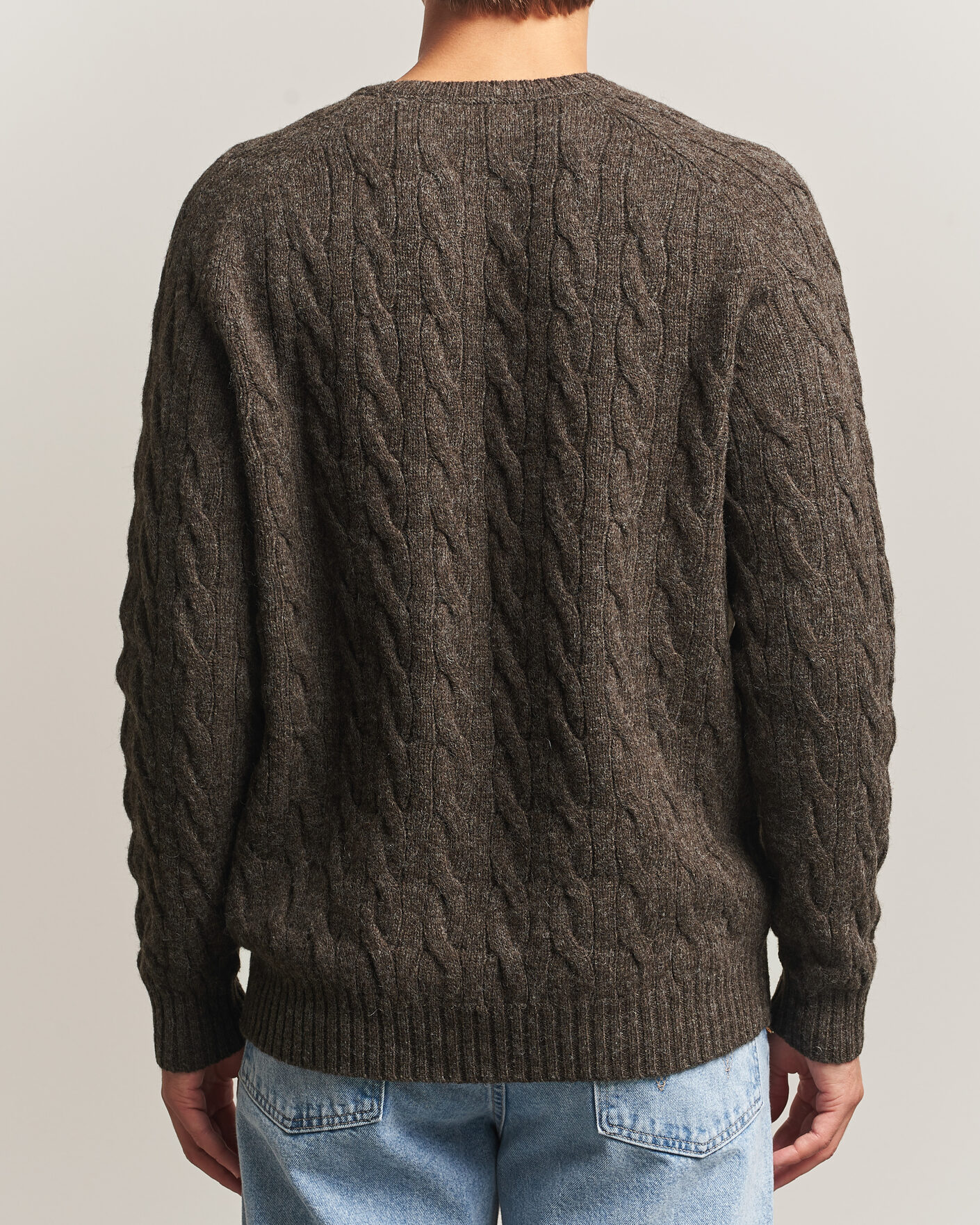 Hombres | Jerséis y prendas de punto | Morris | Archard Cable Sweater Brown