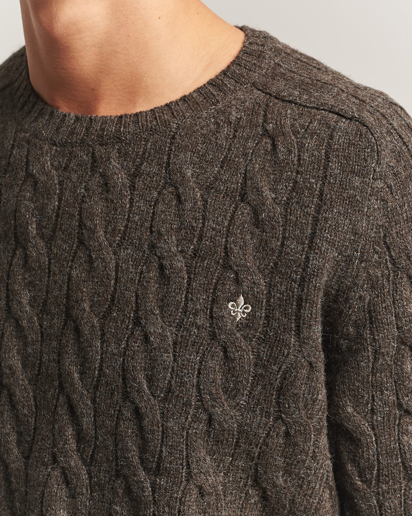Hombres | Jerséis y prendas de punto | Morris | Archard Cable Sweater Brown