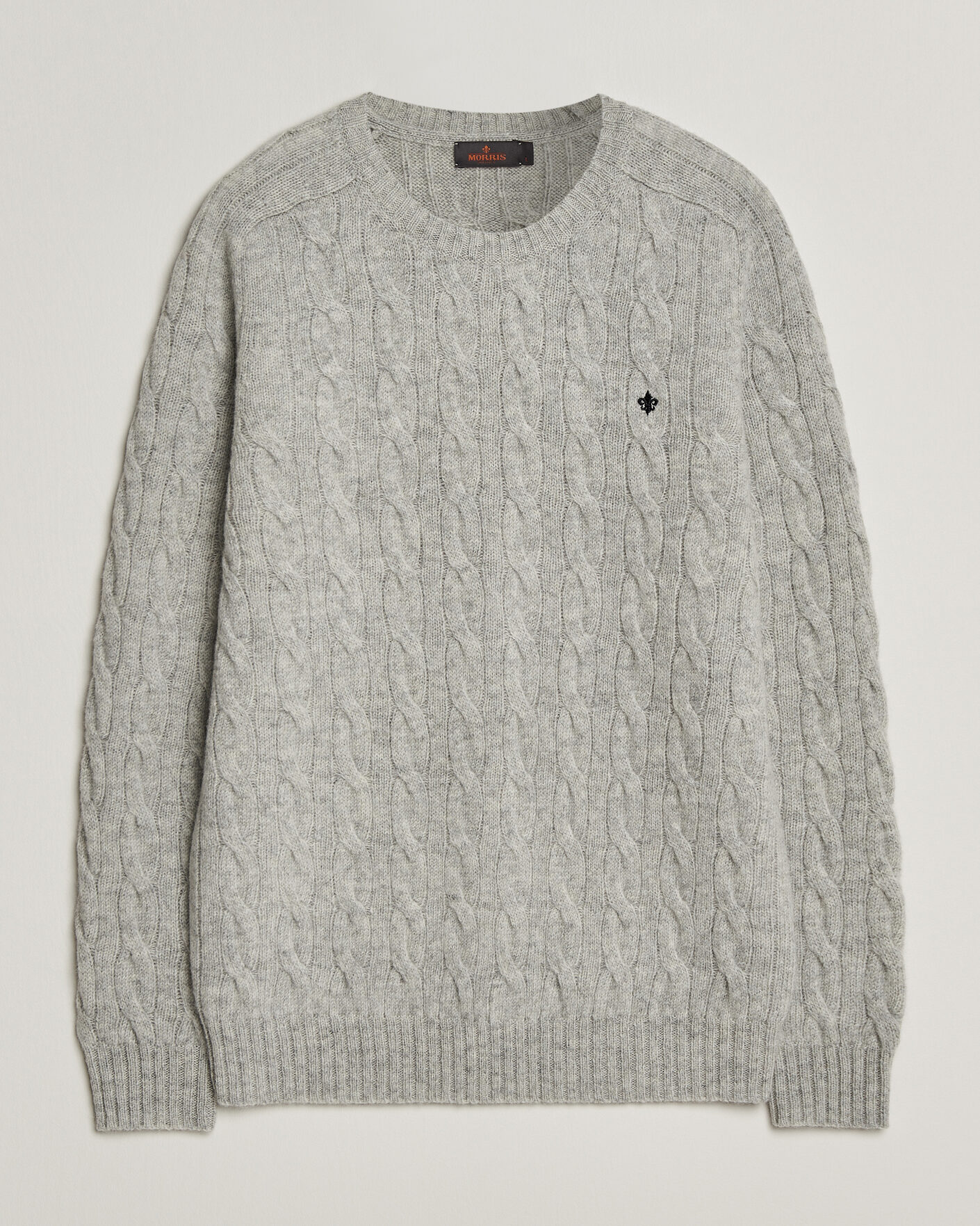 Hombres | Jerséis y prendas de punto | Morris | Archard Cable Sweater Grey