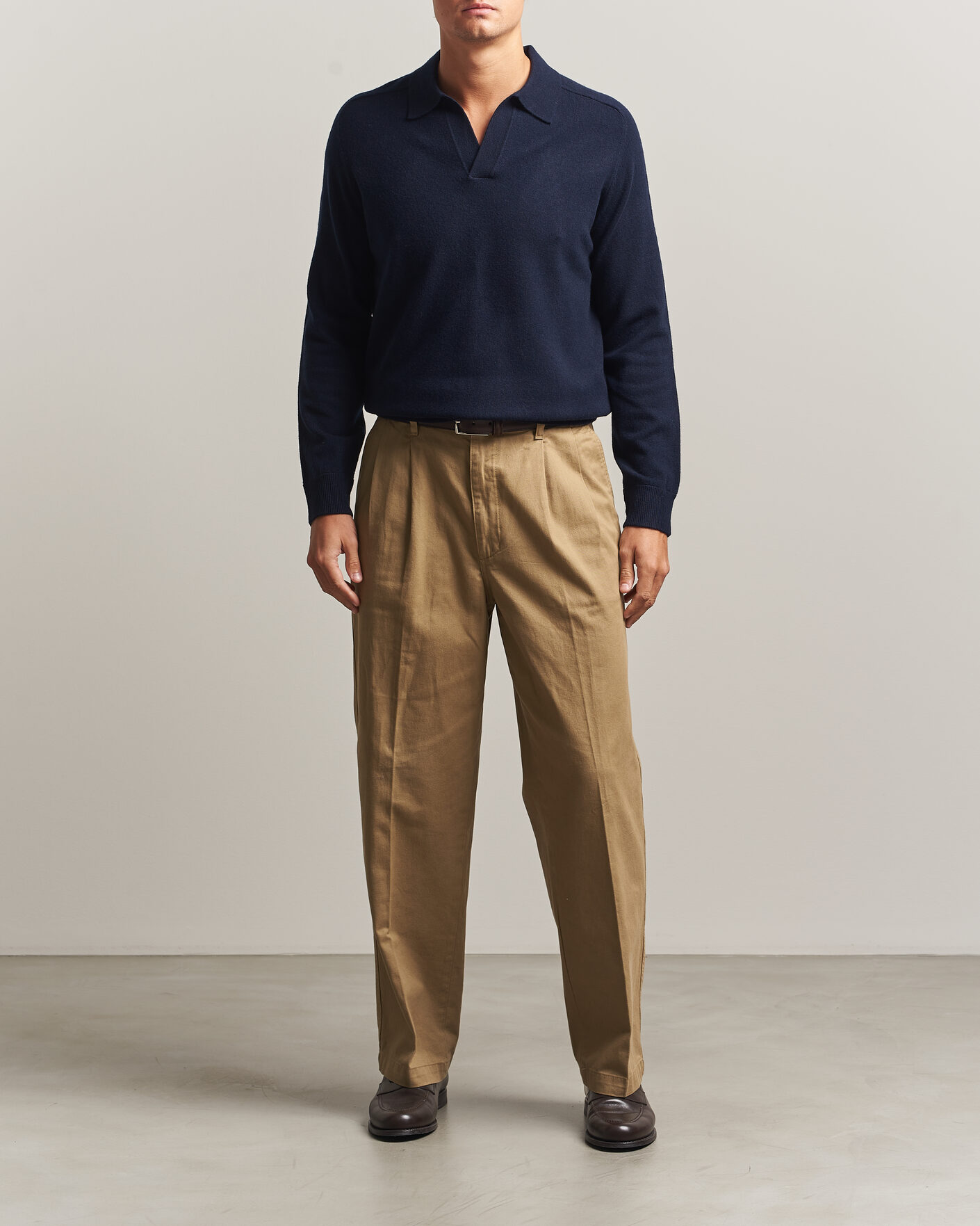 Hombres | Jerséis y prendas de punto | Morris | Wilfred Cashmere Resort Polo Navy
