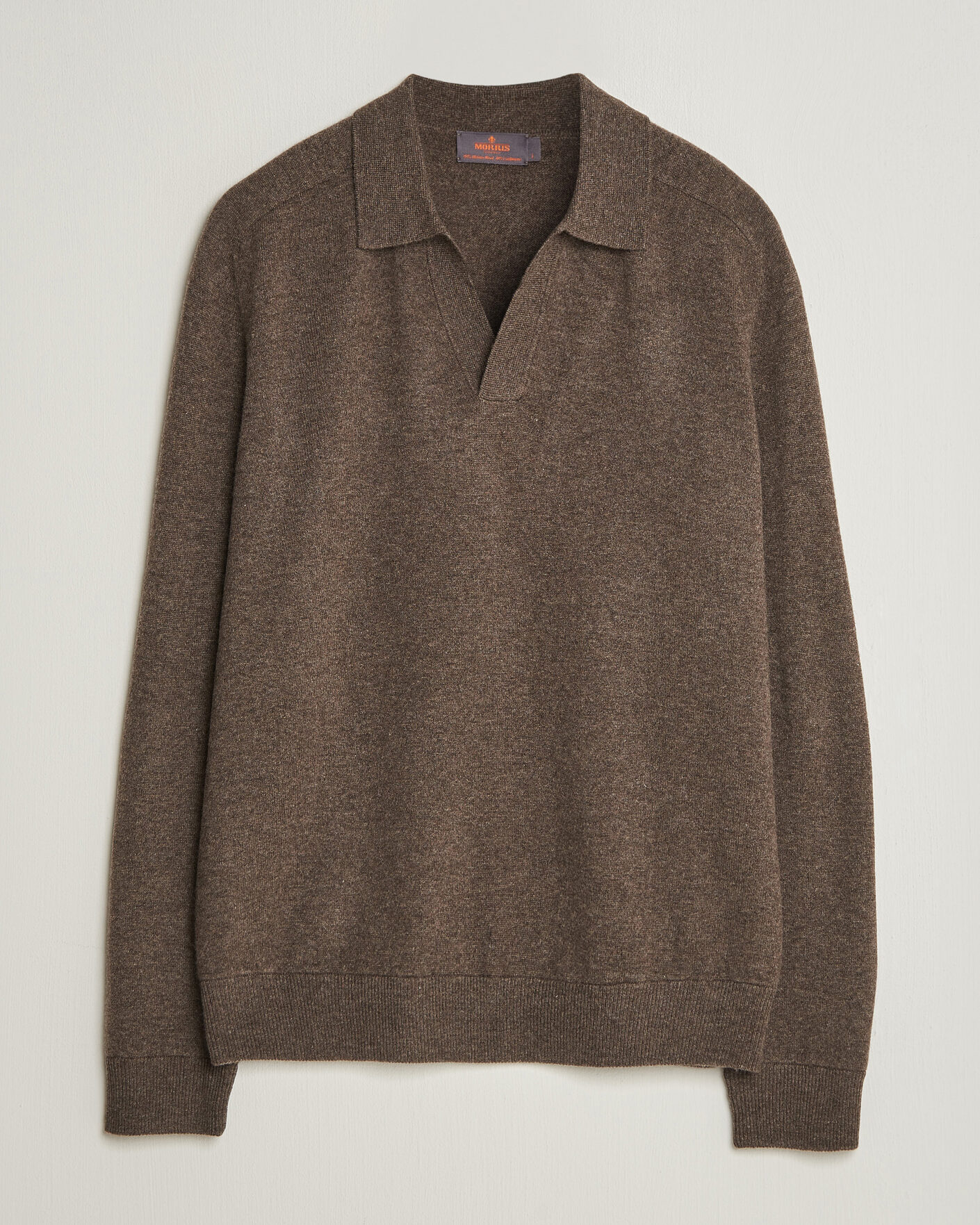 Hombres | Jerséis y prendas de punto | Morris | Wilfred Cashmere Resort Polo Brown
