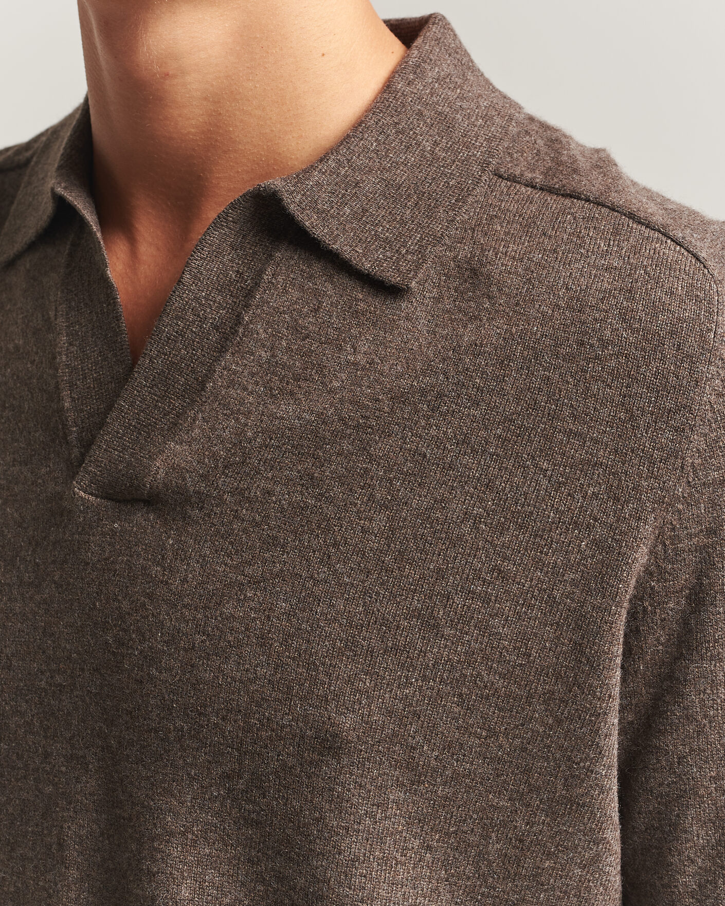 Hombres | Jerséis y prendas de punto | Morris | Wilfred Cashmere Resort Polo Brown