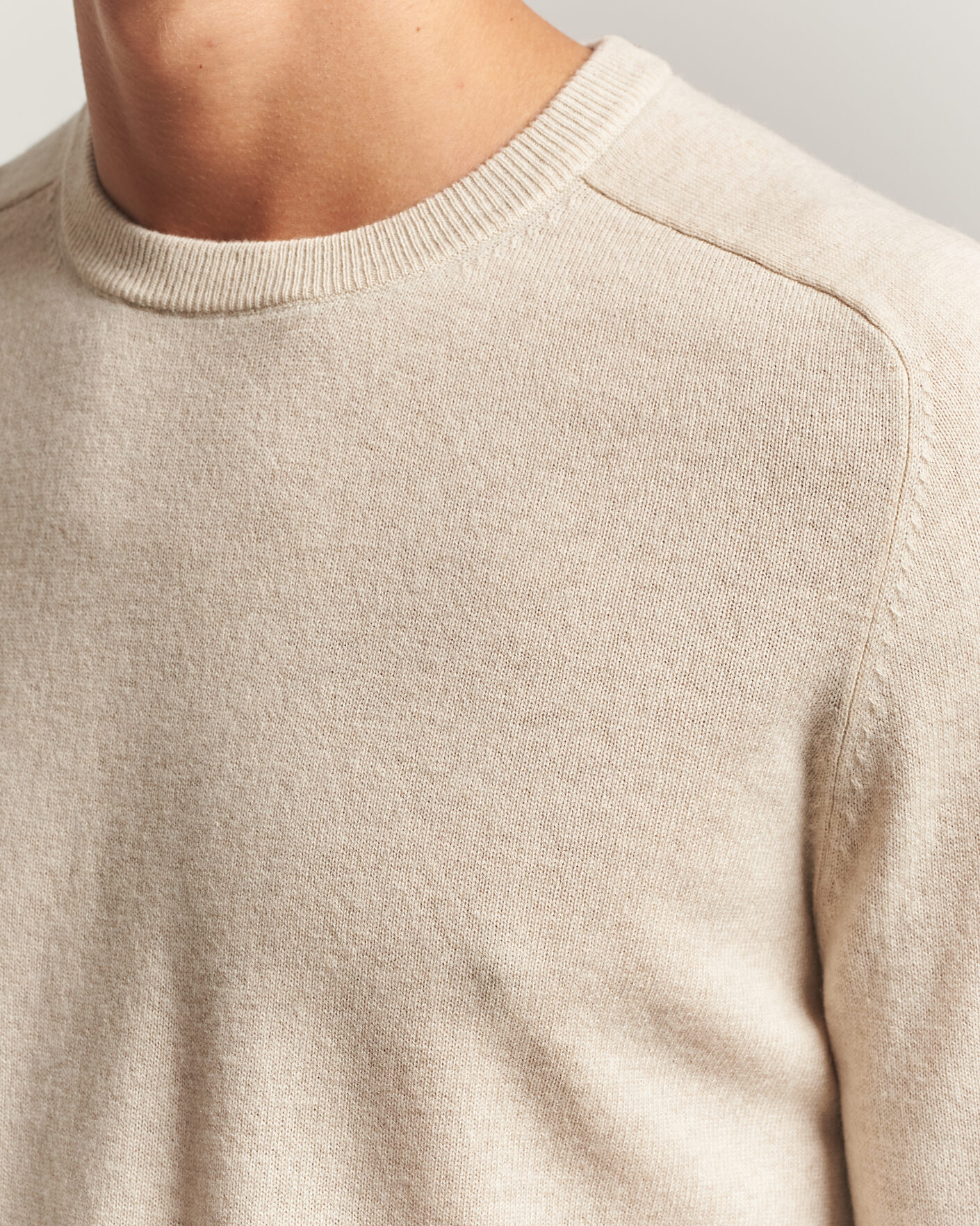 Hombres | Jerséis y prendas de punto | Morris | Wilfred Cashmere O-Neck Off White
