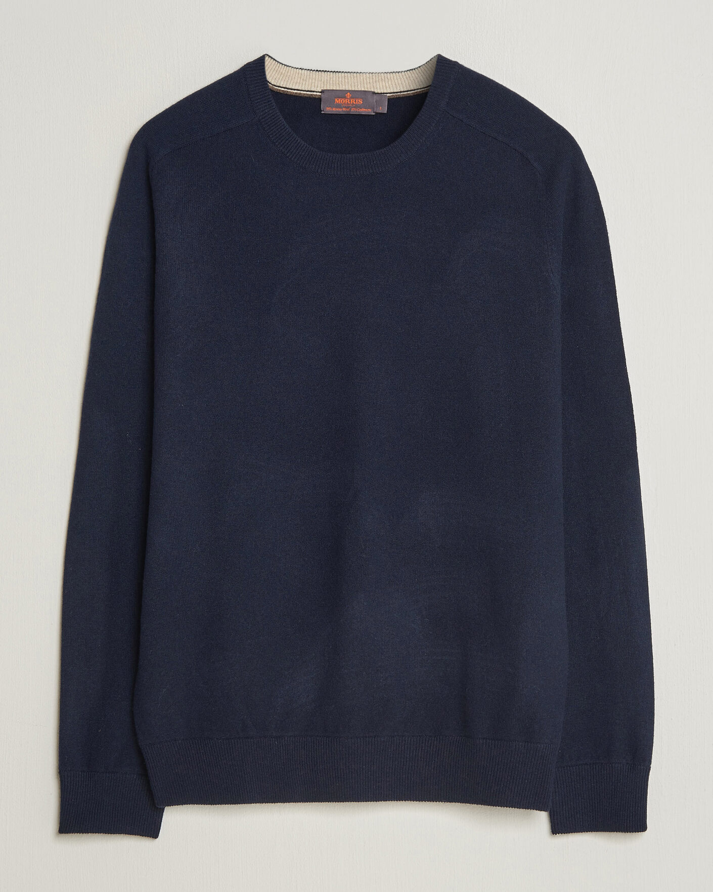 Hombres | Jerséis y prendas de punto | Morris | Wilfred Cashmere O-Neck Navy