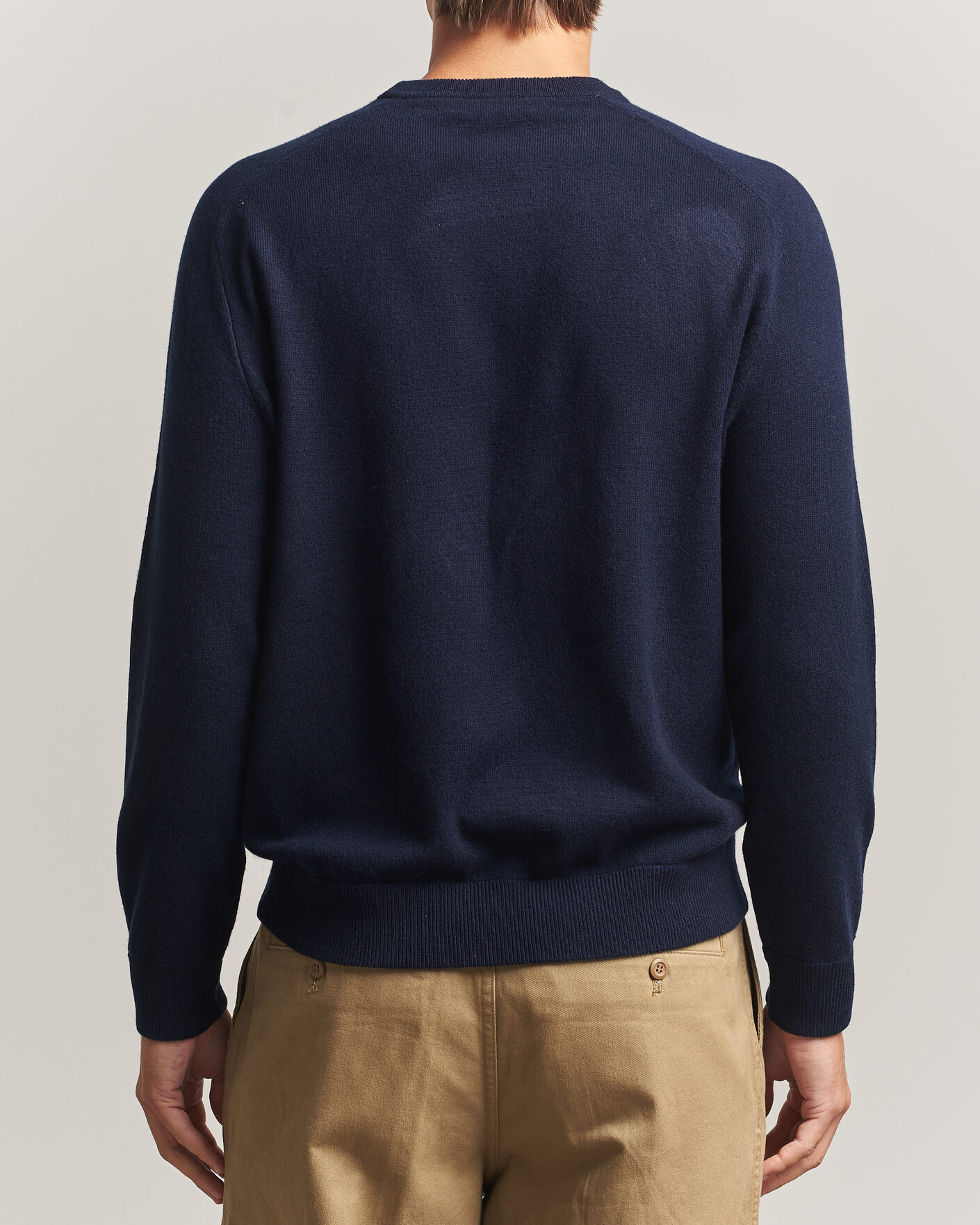 Hombres | Jerséis y prendas de punto | Morris | Wilfred Cashmere O-Neck Navy