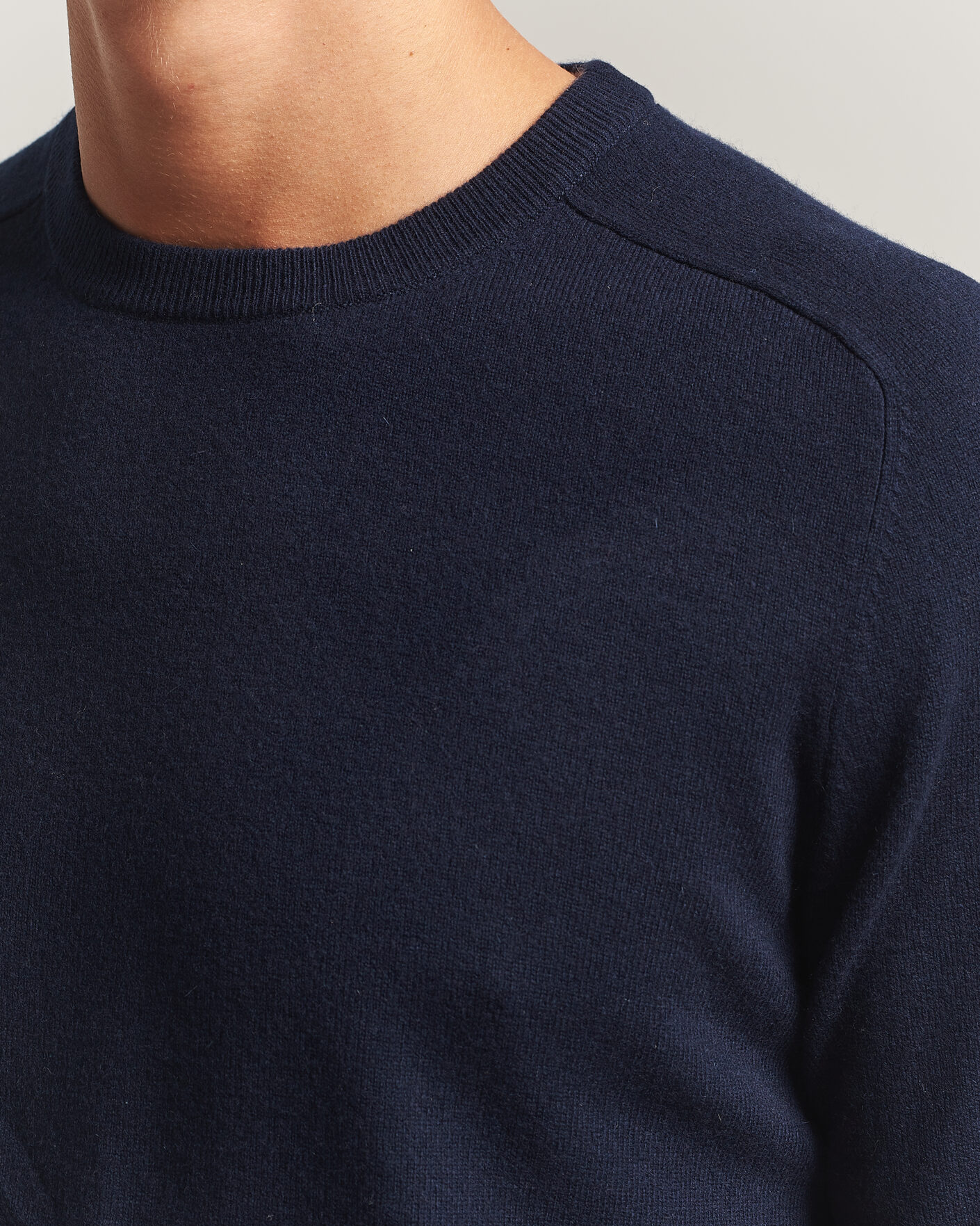 Hombres | Jerséis y prendas de punto | Morris | Wilfred Cashmere O-Neck Navy