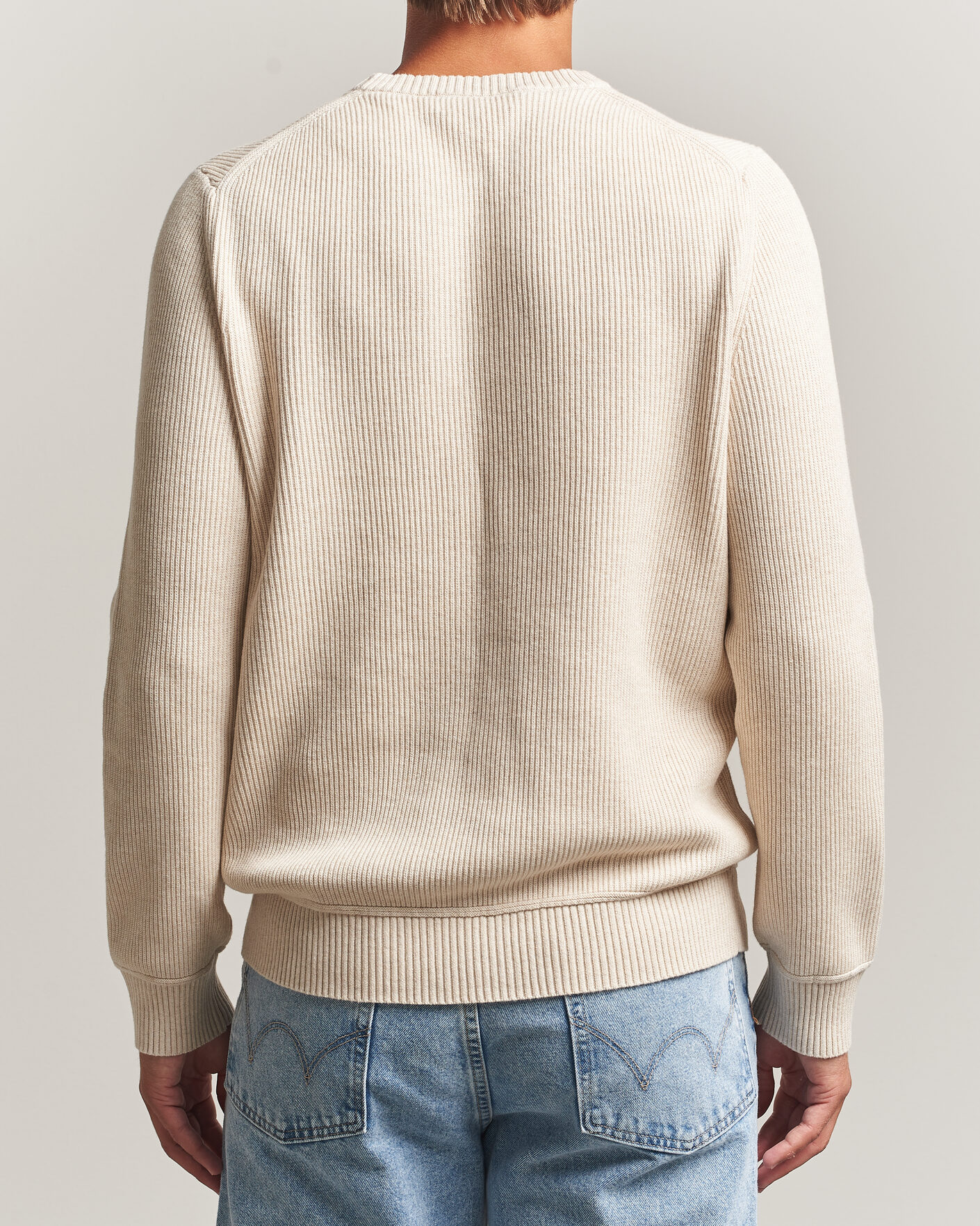 Hombres | Jerséis y prendas de punto | Morris | Colin O-Neck Khaki