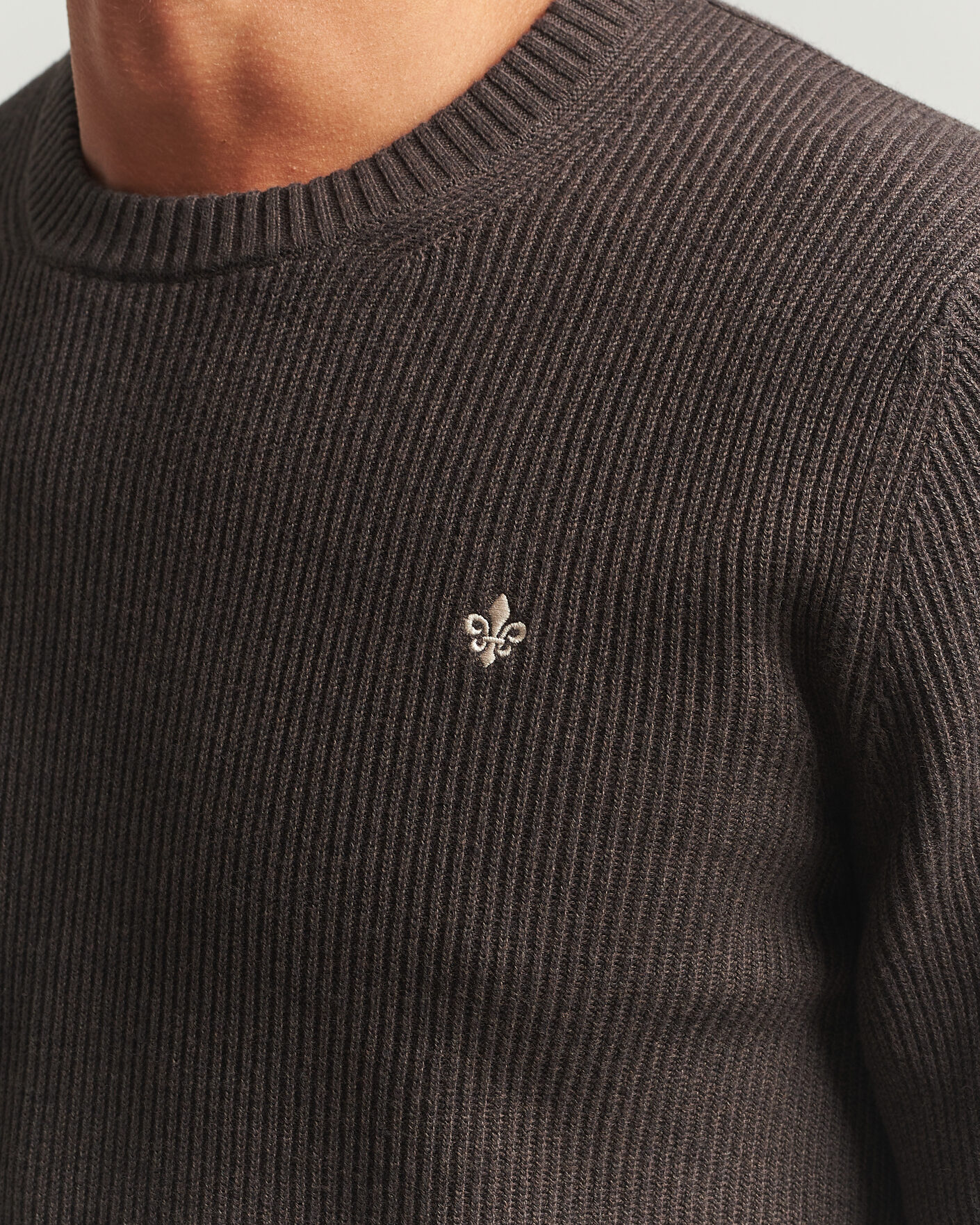 Hombres | Jerséis y prendas de punto | Morris | Colin O-Neck Brown