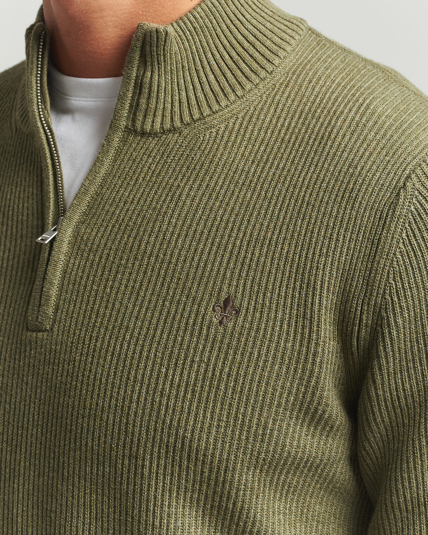 Hombres | Jerséis y prendas de punto | Morris | Colin Half Zip Olive