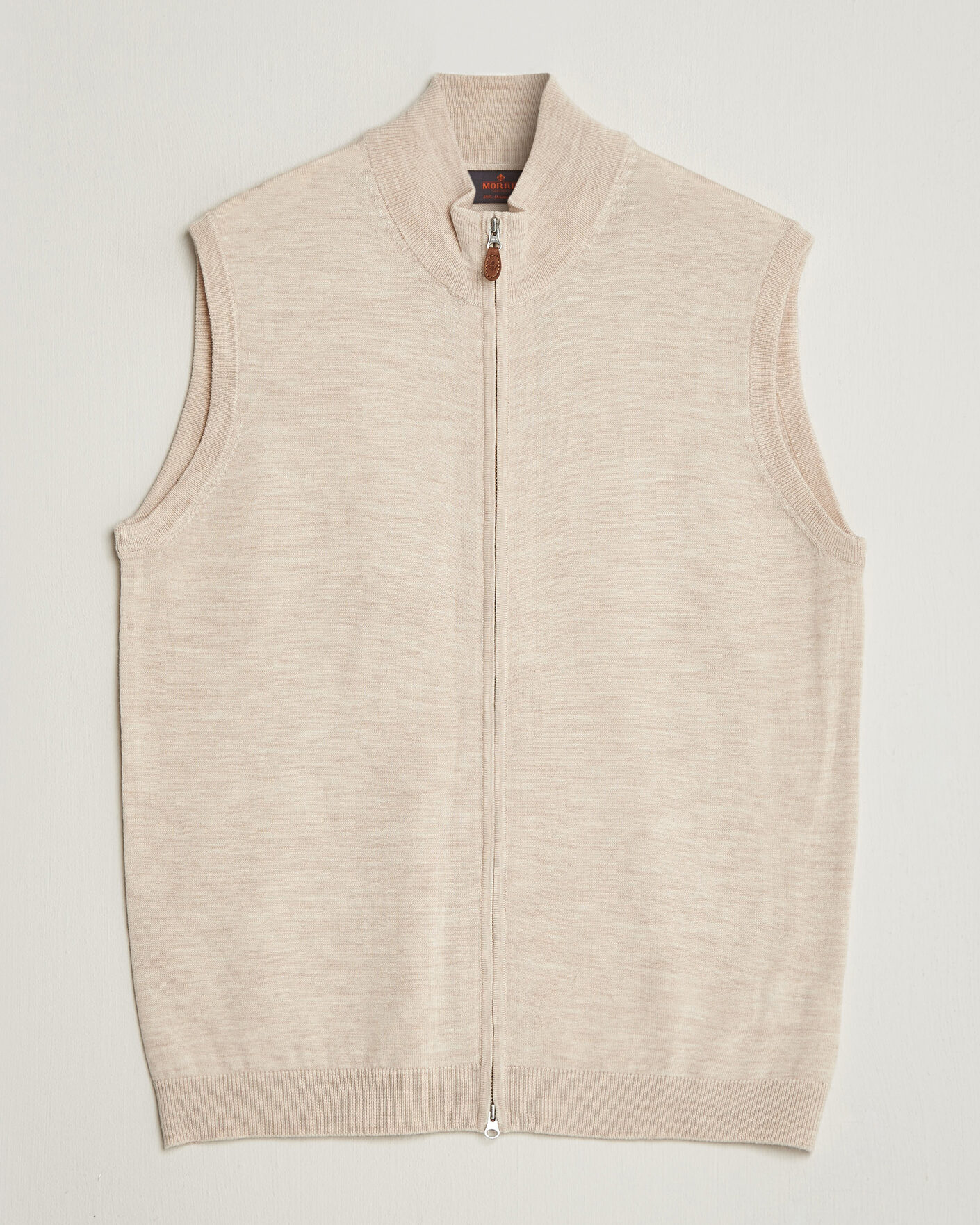 Hombres | Jerséis y prendas de punto | Morris | Merino Zip Vest Off White