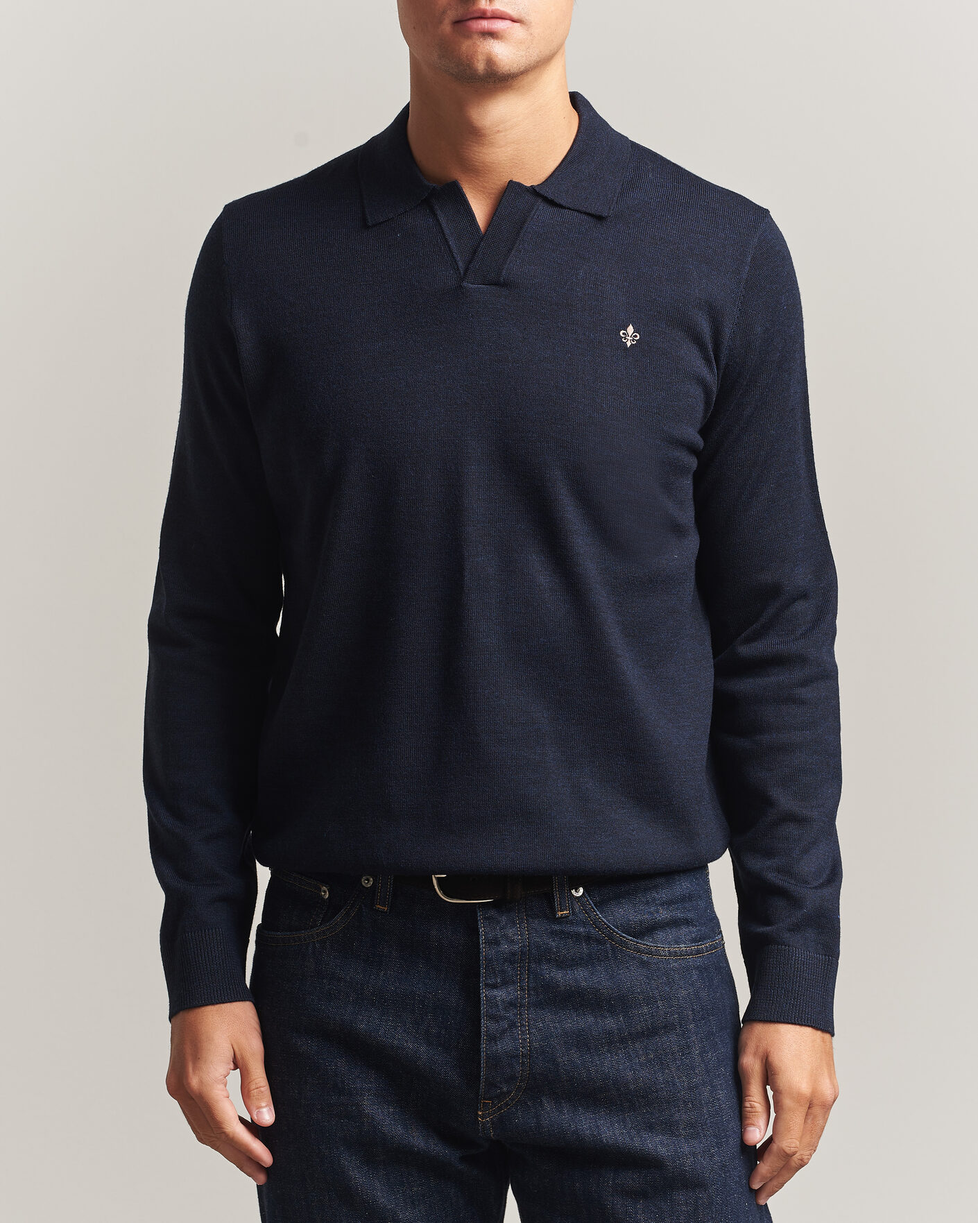 Hombres | Jerséis y prendas de punto | Morris | Merino Resort Polo Navy