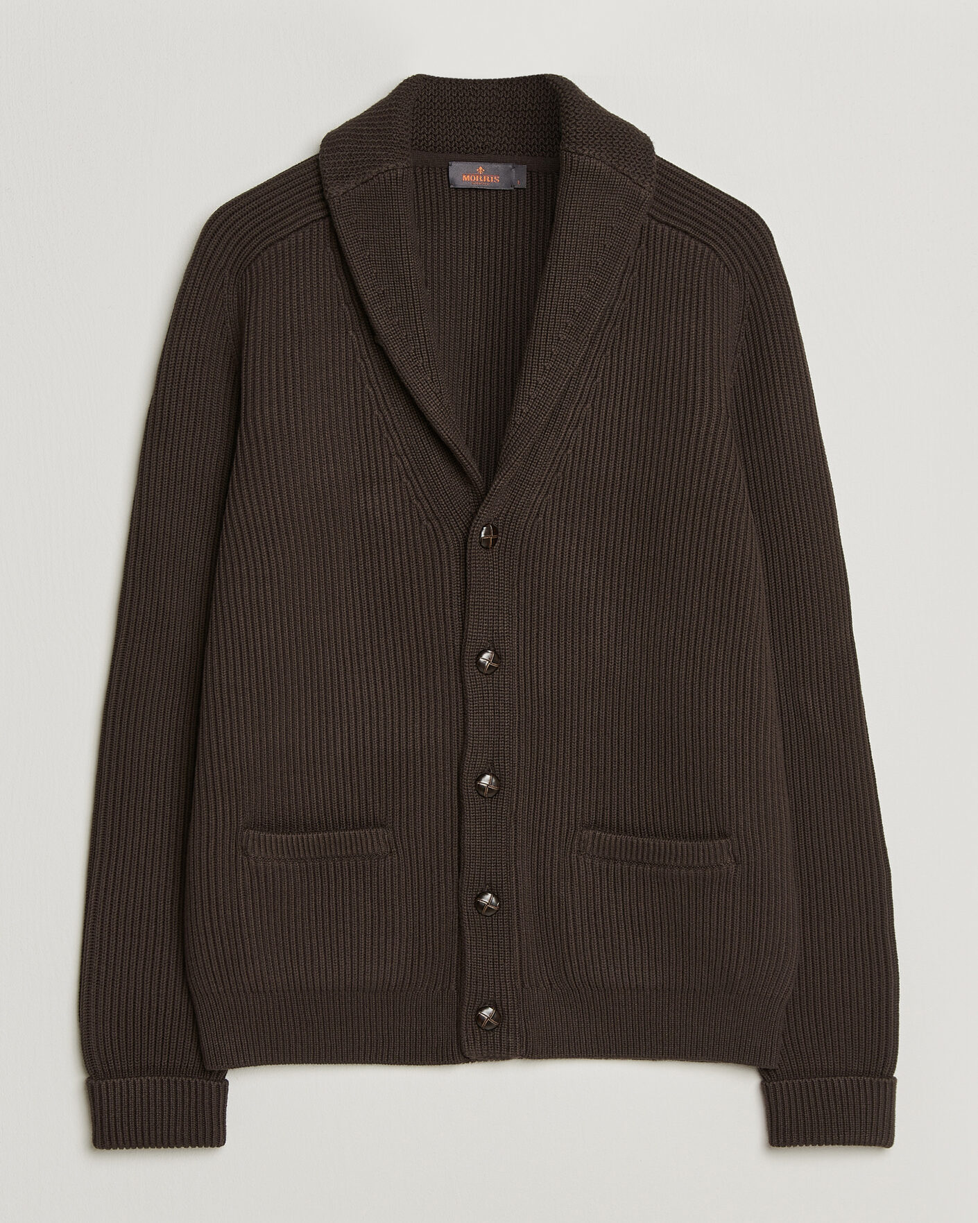 Hombres | Jerséis y prendas de punto | Morris | Brayden Shawl Cardigan Brown