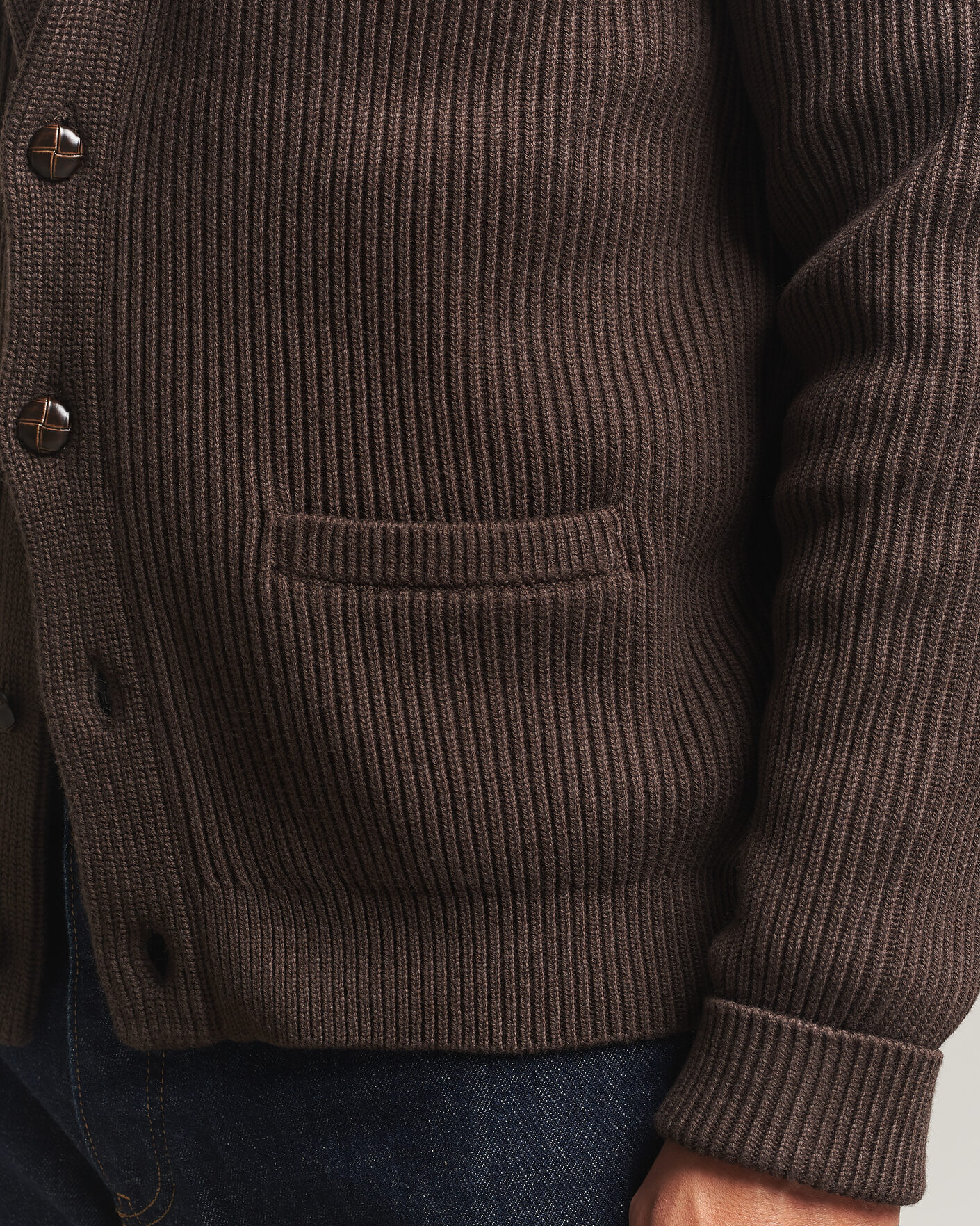 Hombres | Jerséis y prendas de punto | Morris | Brayden Shawl Cardigan Brown