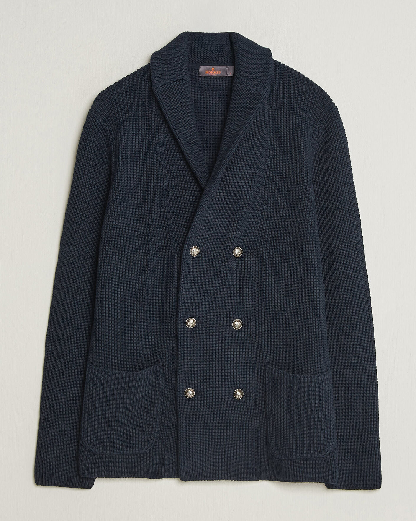 Hombres | Jerséis y prendas de punto | Morris | Brayden DB Shawl Cardigan Navy