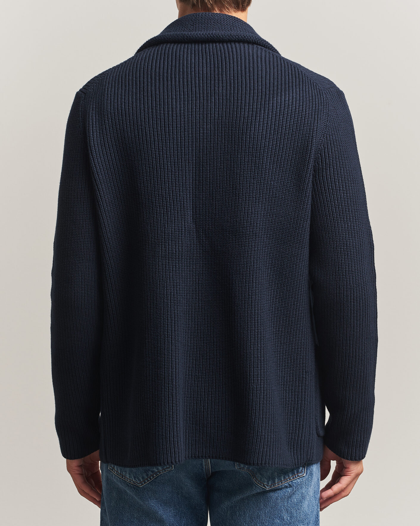 Hombres | Jerséis y prendas de punto | Morris | Brayden DB Shawl Cardigan Navy