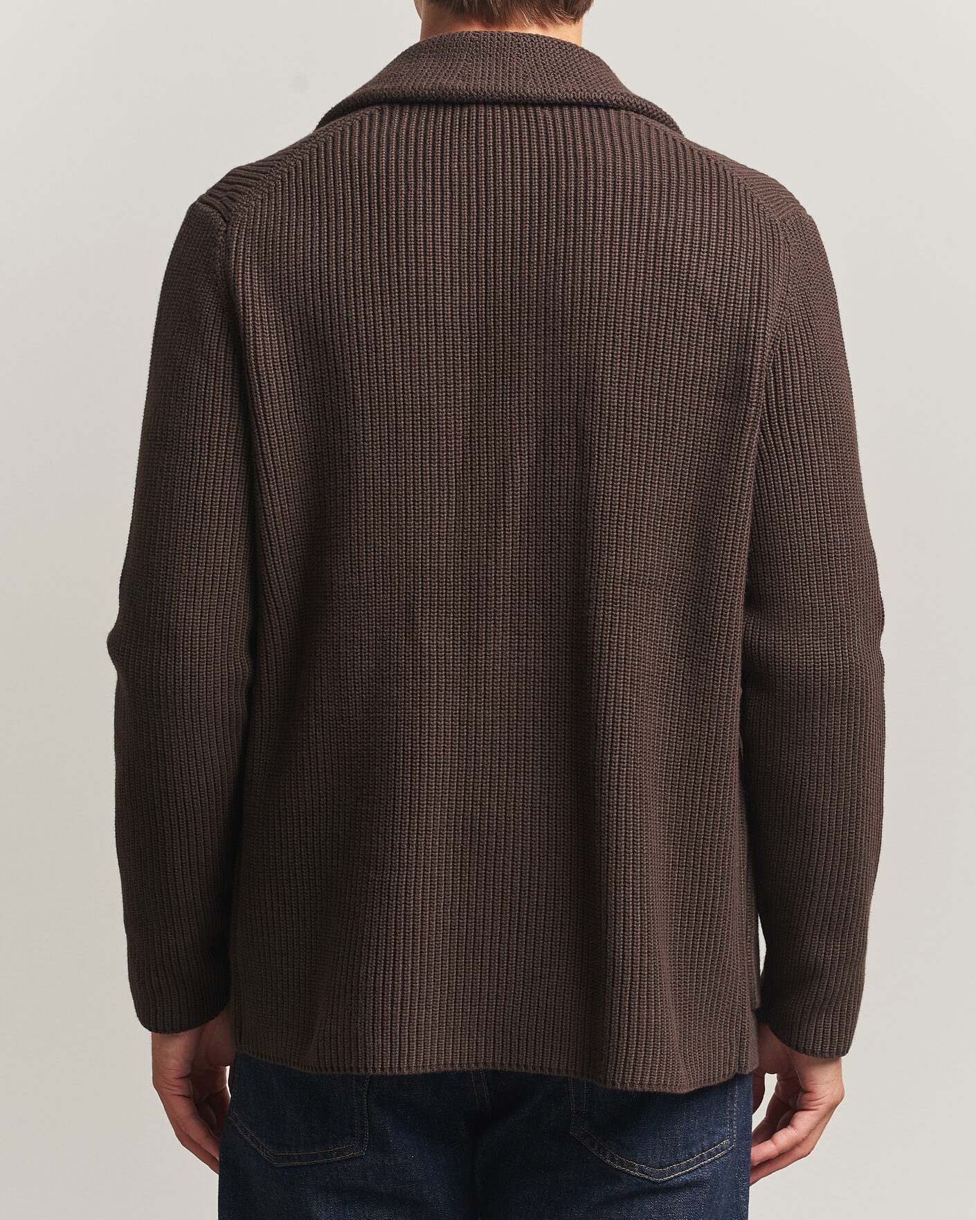 Hombres | Jerséis y prendas de punto | Morris | Brayden DB Shawl Cardigan Brown