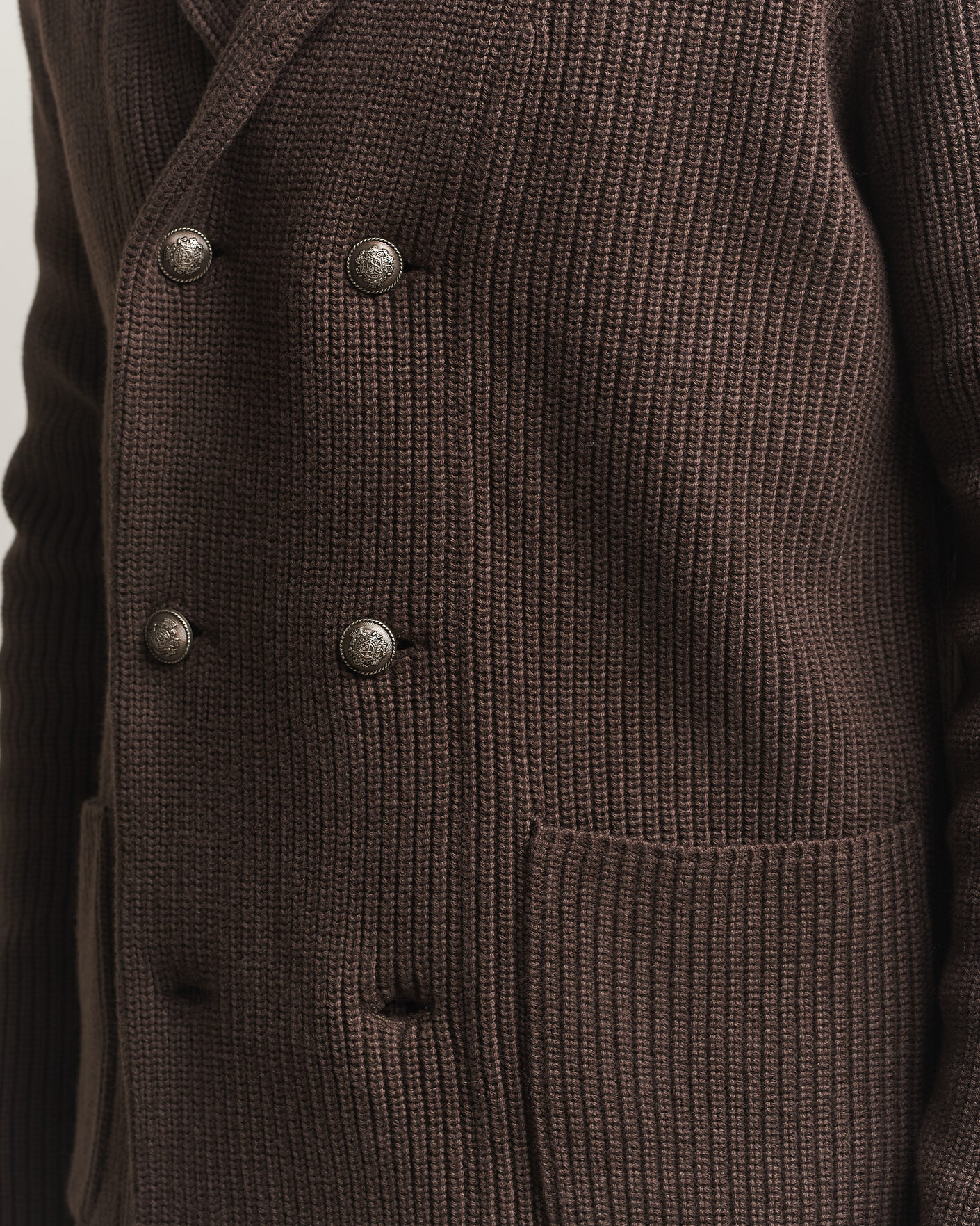 Hombres | Jerséis y prendas de punto | Morris | Brayden DB Shawl Cardigan Brown