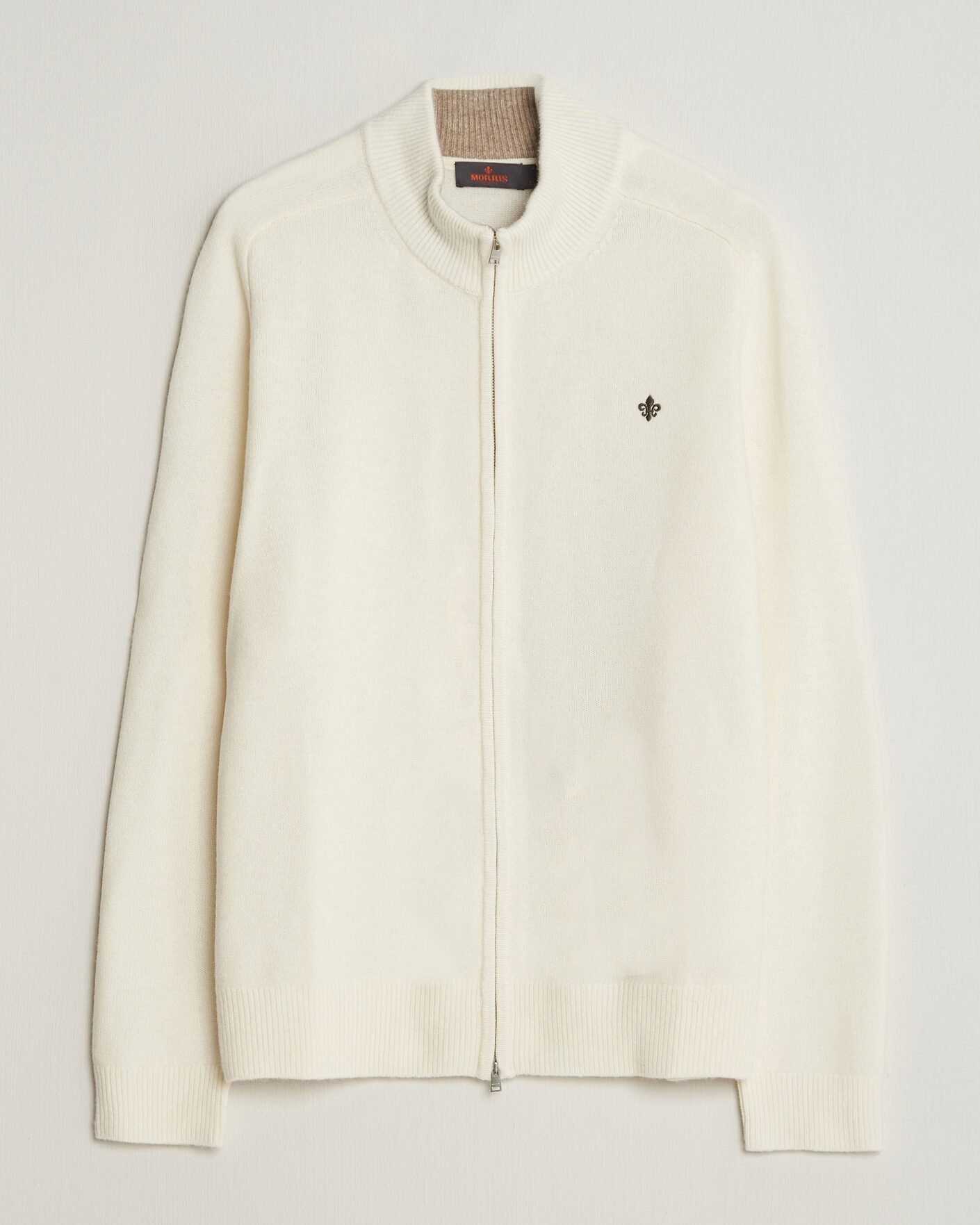 Hombres | Jerséis y prendas de punto | Morris | Hertford Zip Cardigan Off White