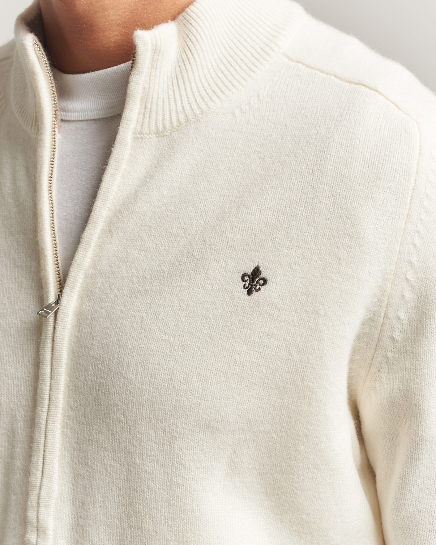 Hombres | Jerséis y prendas de punto | Morris | Hertford Zip Cardigan Off White