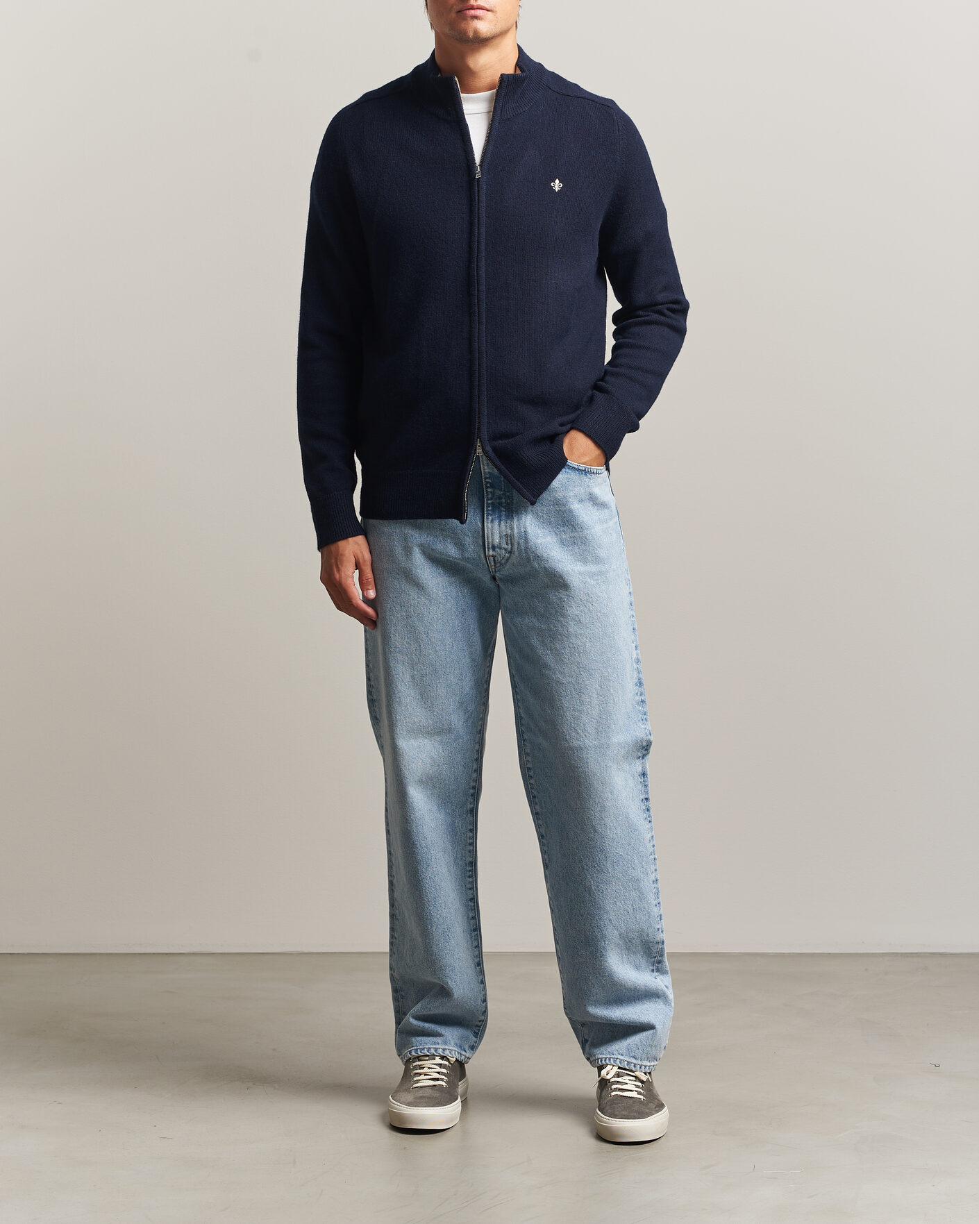Hombres | Jerséis y prendas de punto | Morris | Hertford Zip Cardigan Navy
