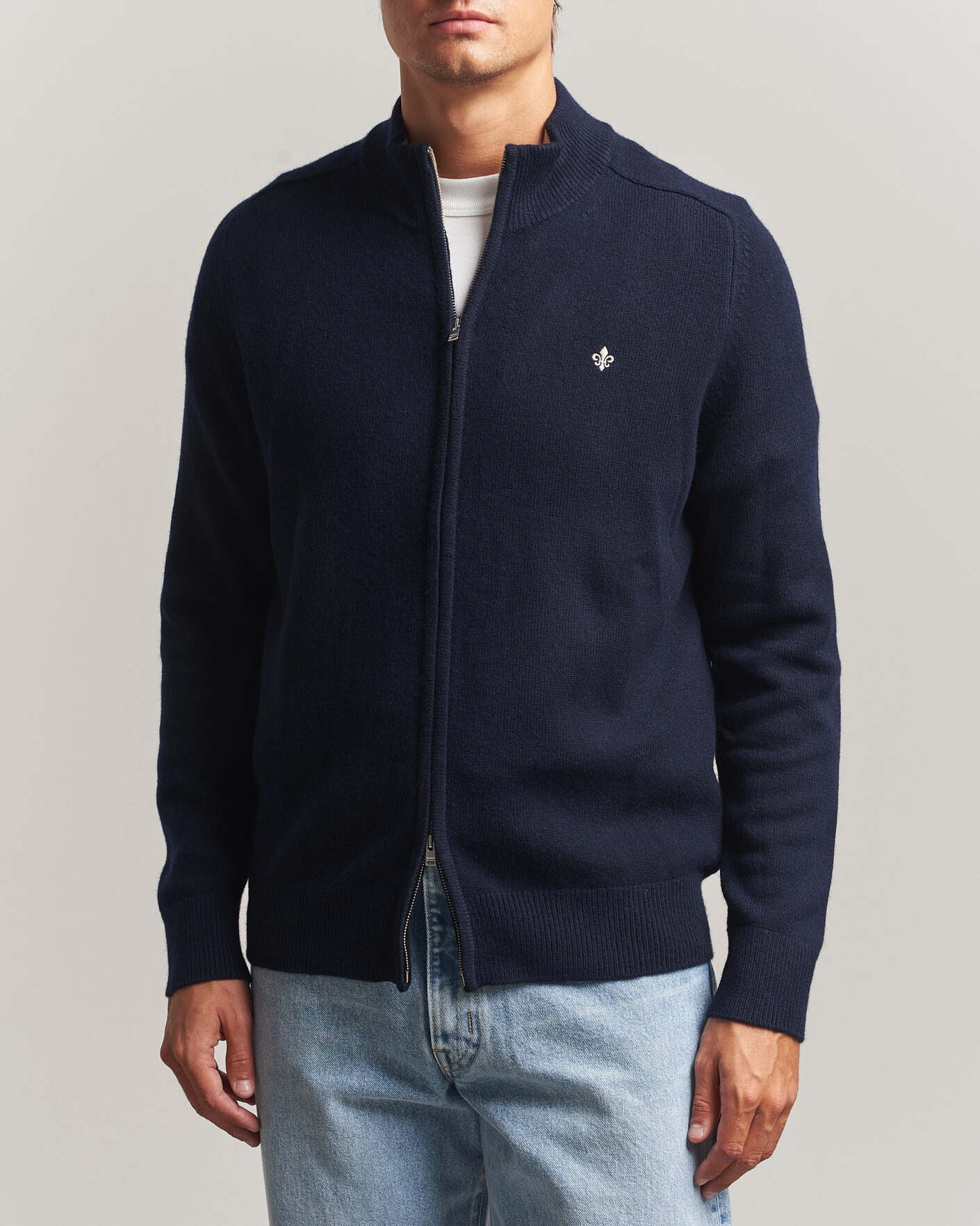 Hombres | Jerséis y prendas de punto | Morris | Hertford Zip Cardigan Navy