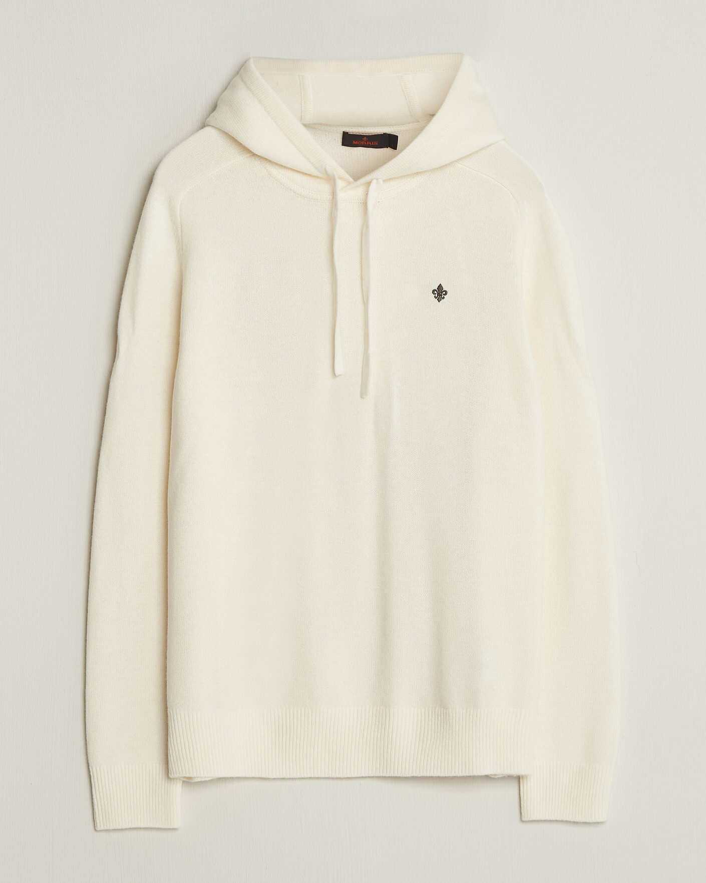 Hombres | Jerséis y prendas de punto | Morris | Hertford Lambswool Hoodie Off White