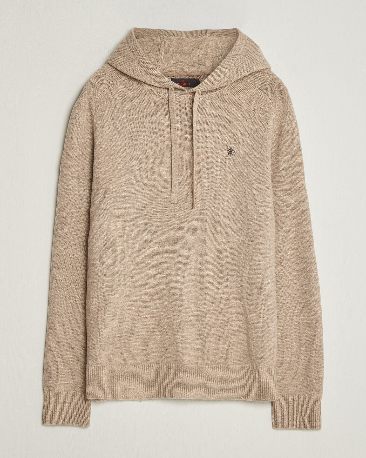 Hombres | Jerséis y prendas de punto | Morris | Hertford Lambswool Hoodie Khaki