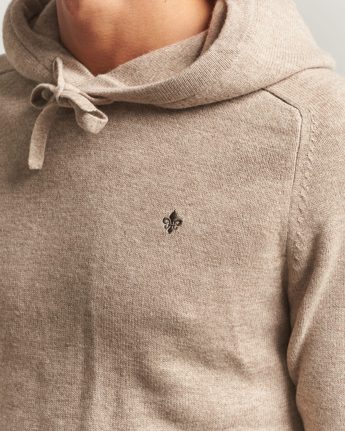 Hombres | Jerséis y prendas de punto | Morris | Hertford Lambswool Hoodie Khaki