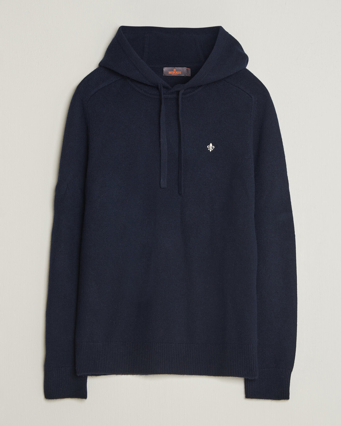 Hombres | Jerséis y prendas de punto | Morris | Hertford Lambswool Hoodie Navy