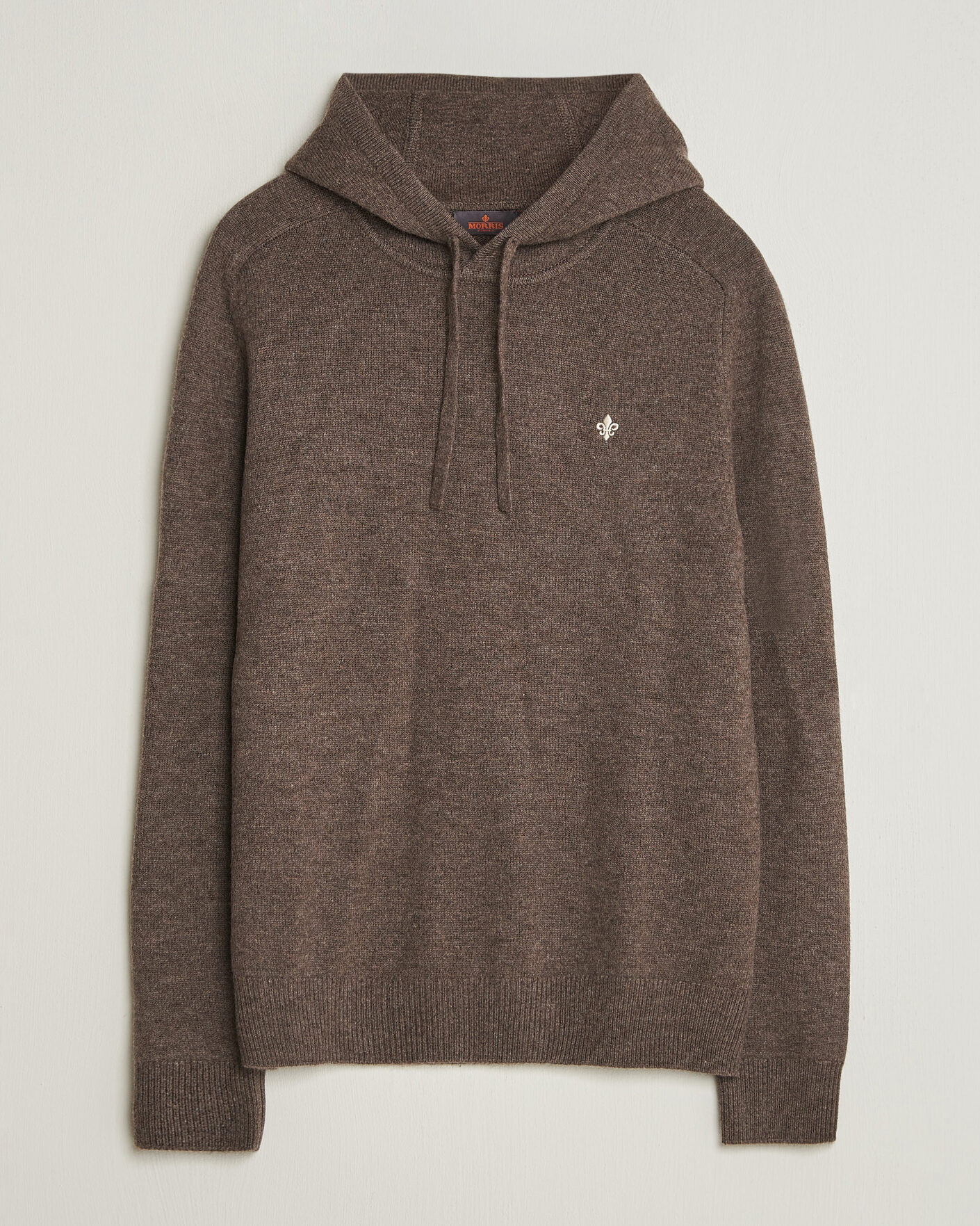Hombres | Jerséis y prendas de punto | Morris | Hertford Lambswool Hoodie Brown