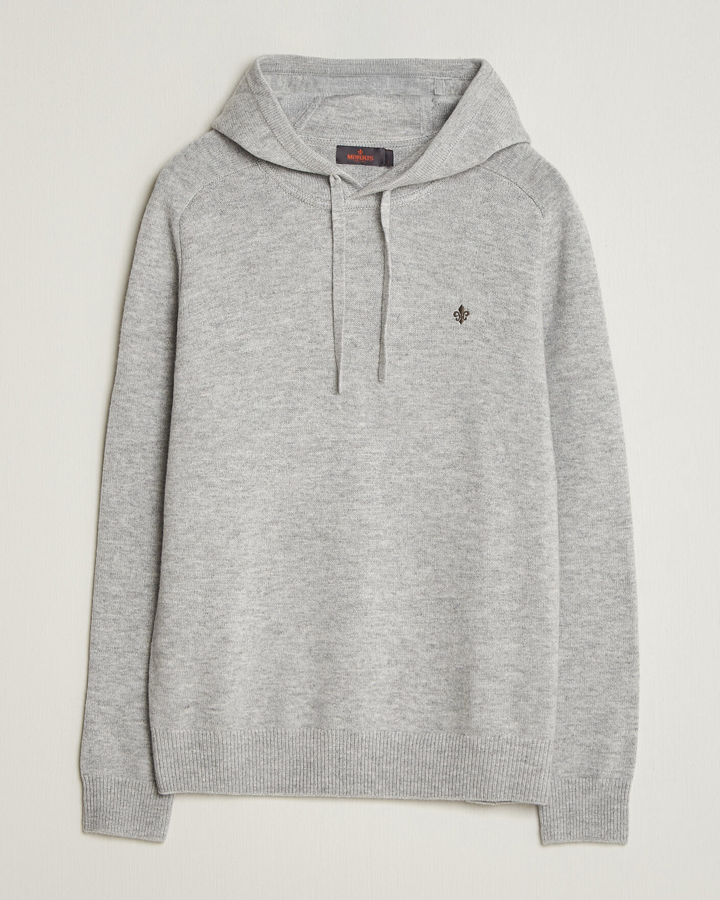 Hombres | Jerséis y prendas de punto | Morris | Hertford Lambswool Hoodie Grey