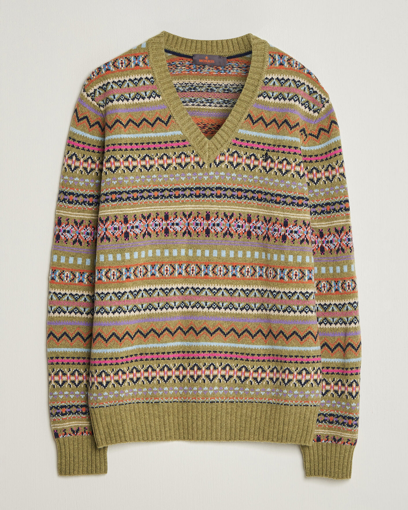 Hombres | Jerséis y prendas de punto | Morris | Tavish V-Neck Olive