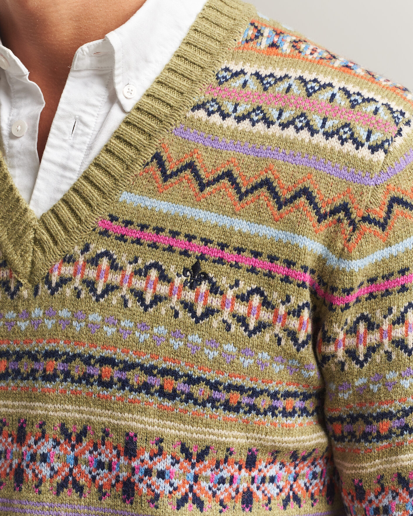 Hombres | Jerséis y prendas de punto | Morris | Tavish V-Neck Olive