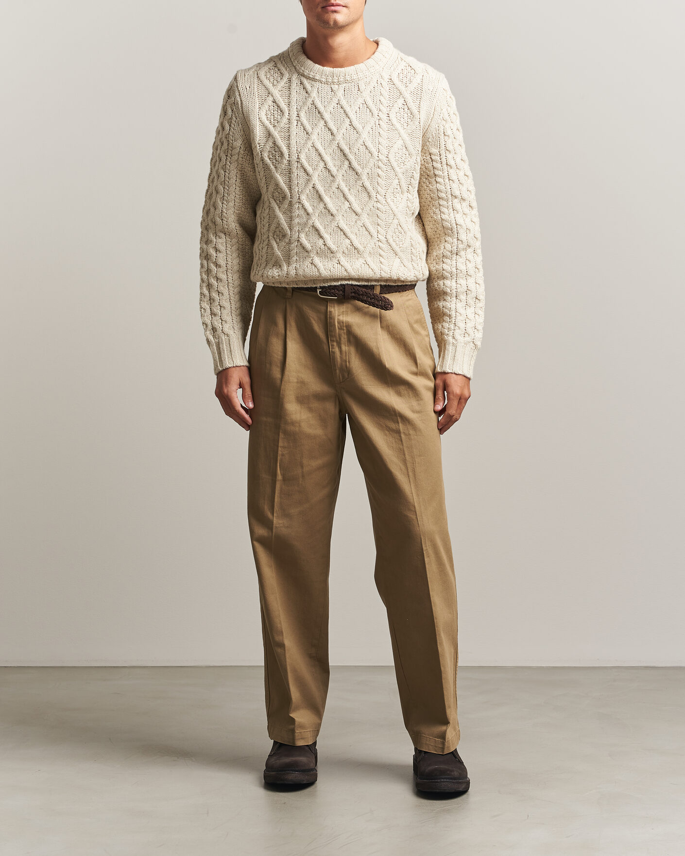 Hombres | Jerséis y prendas de punto | Morris | Ramsey Cable Sweater Off White