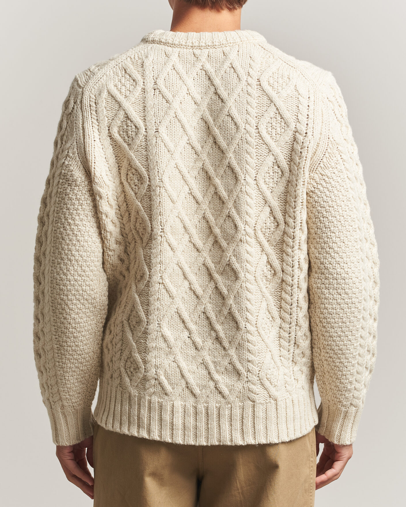 Hombres | Jerséis y prendas de punto | Morris | Ramsey Cable Sweater Off White
