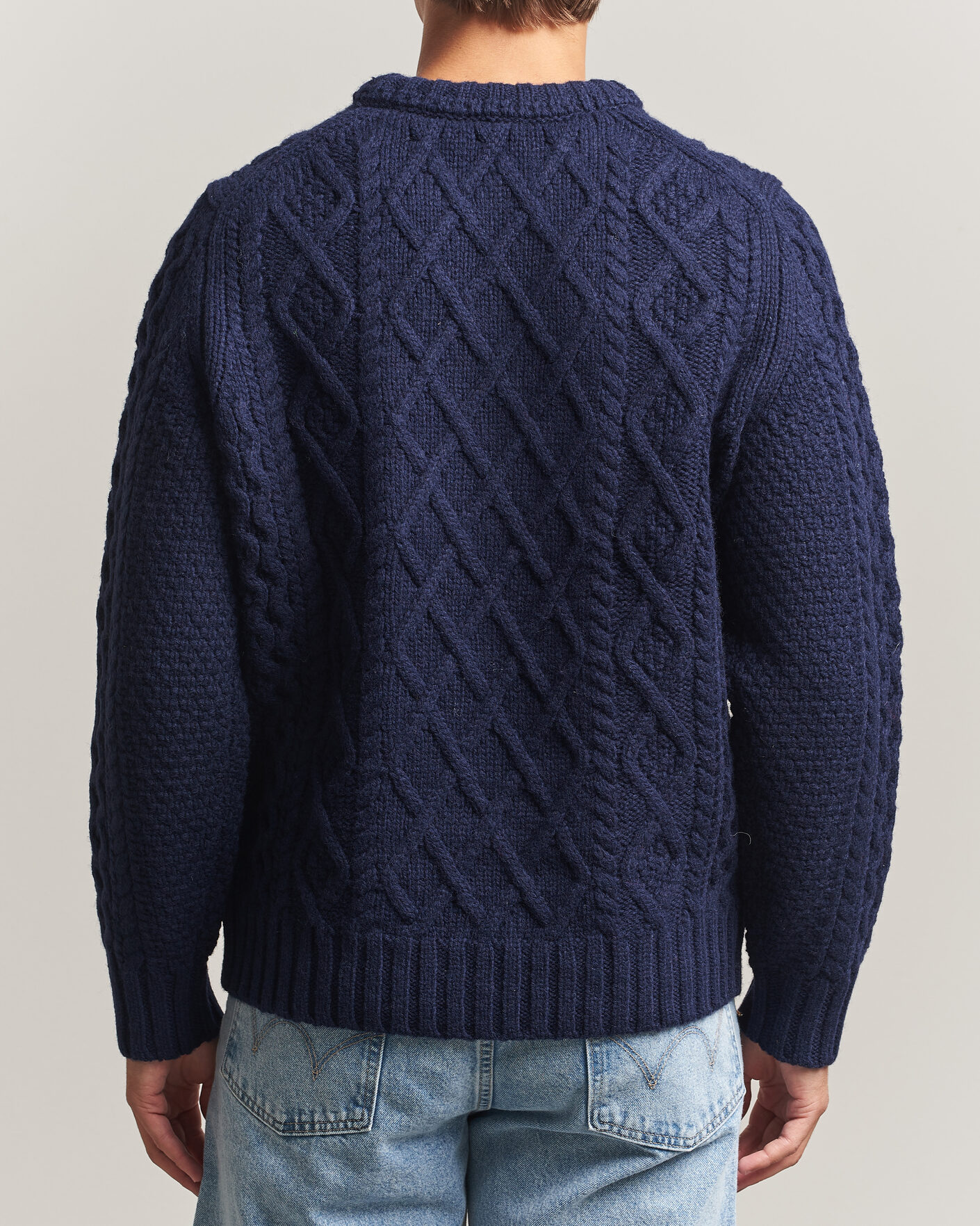 Hombres | Jerséis y prendas de punto | Morris | Ramsey Cable Sweater Navy