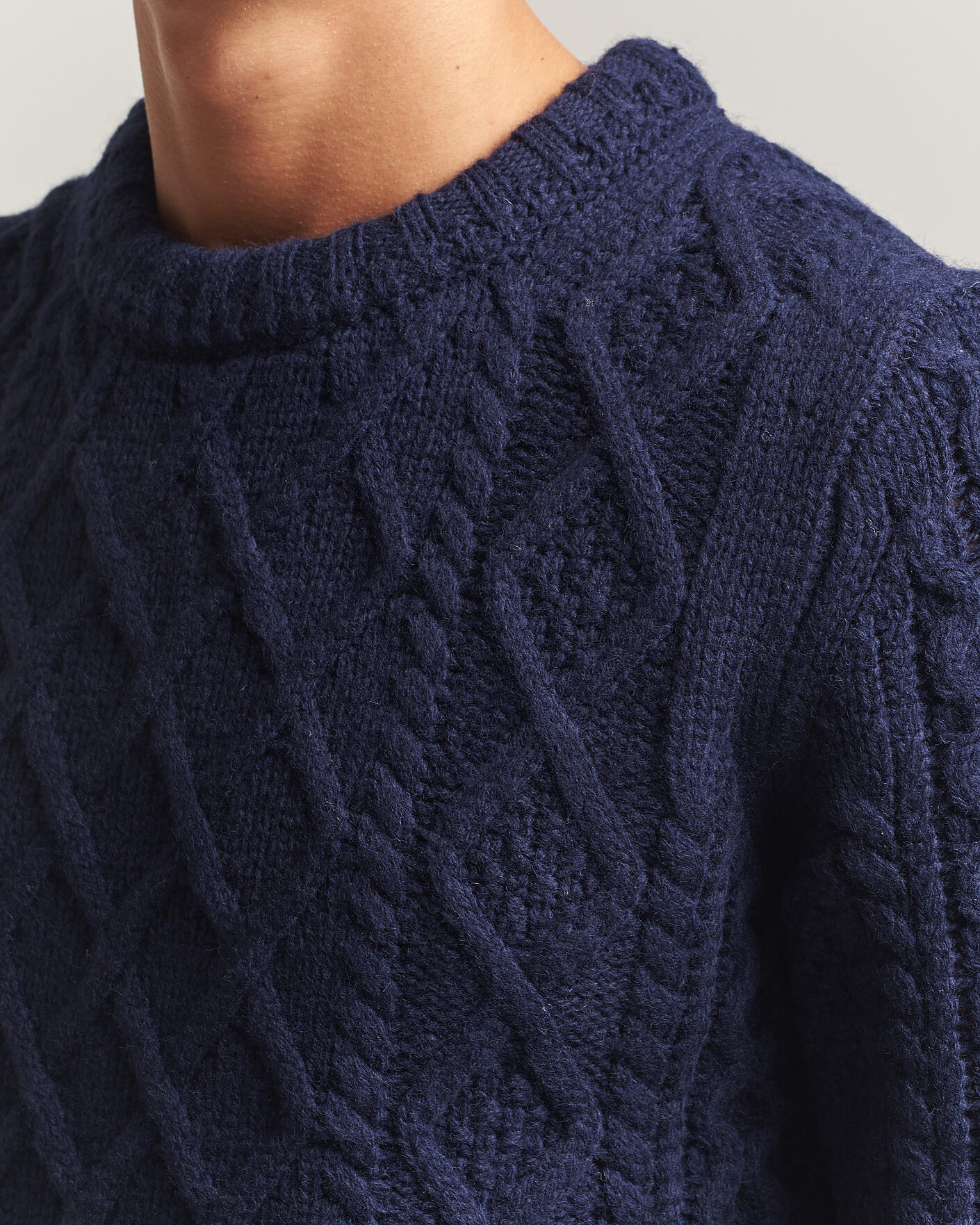 Hombres | Jerséis y prendas de punto | Morris | Ramsey Cable Sweater Navy