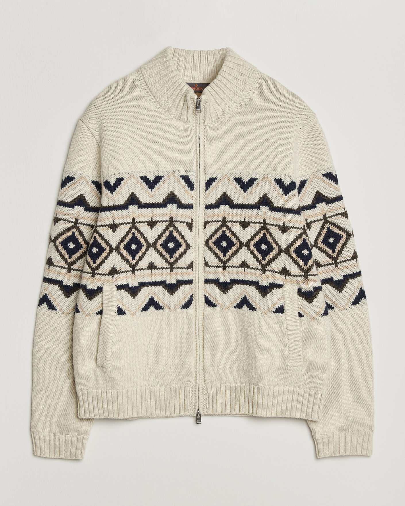 Hombres | Jerséis y prendas de punto | Morris | Hadley Zip Cardigan Off White