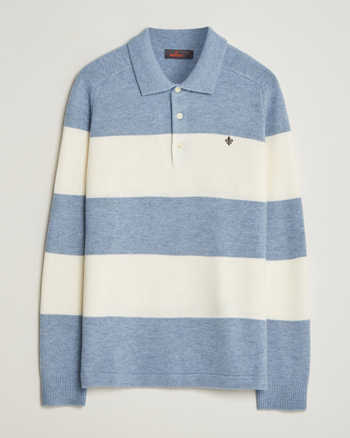 Hombres | Jerséis y prendas de punto | Morris | Hertford Knitted Polo Blue