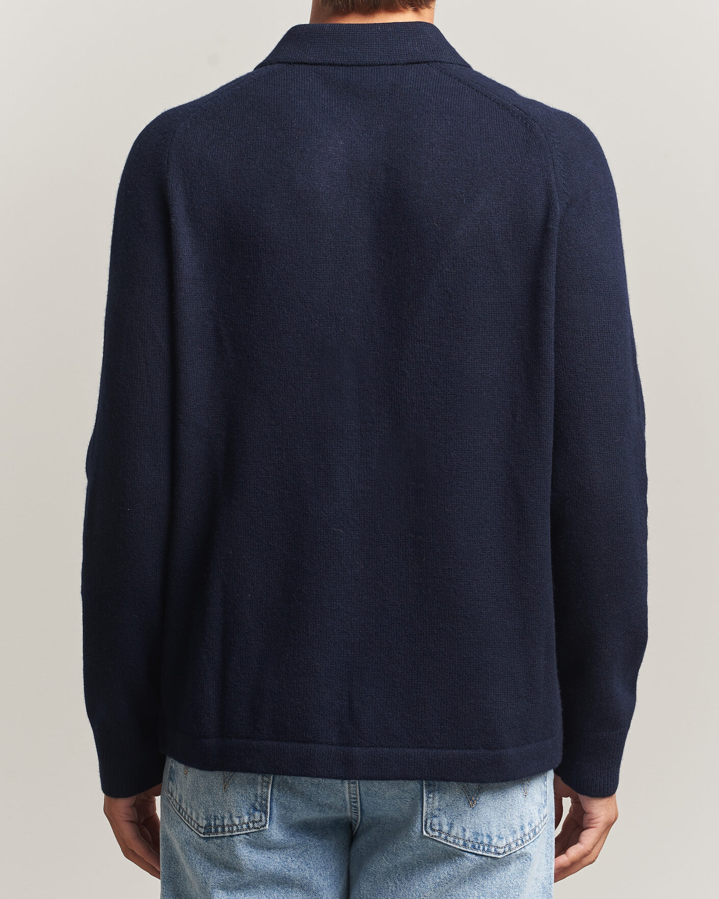 Hombres | Jerséis y prendas de punto | Morris | Hetford Knitted Polo Navy
