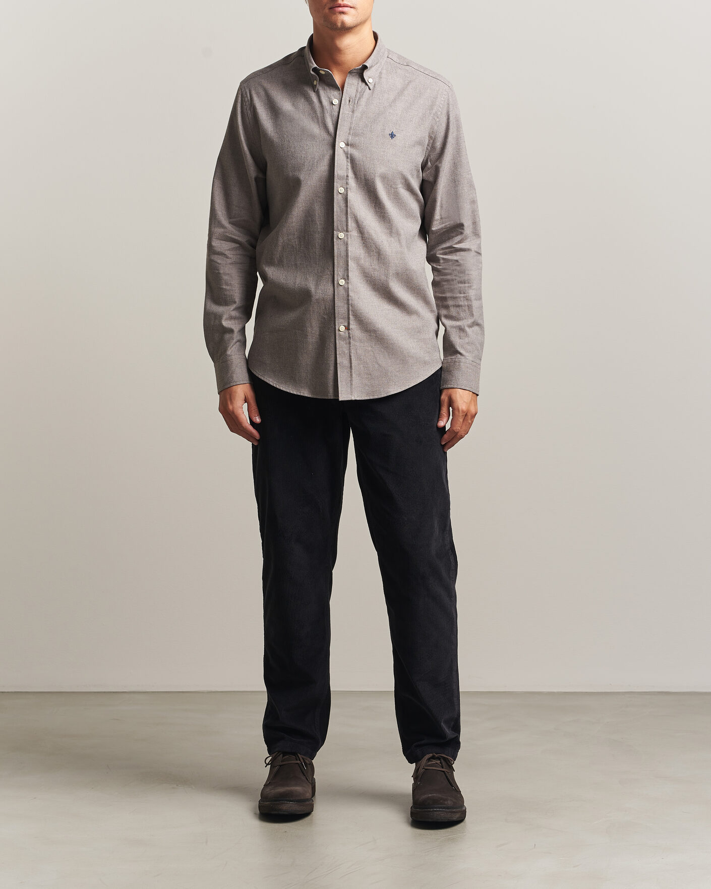 Hombres | Camisas | Morris | Watts Flannel Shirt Grey