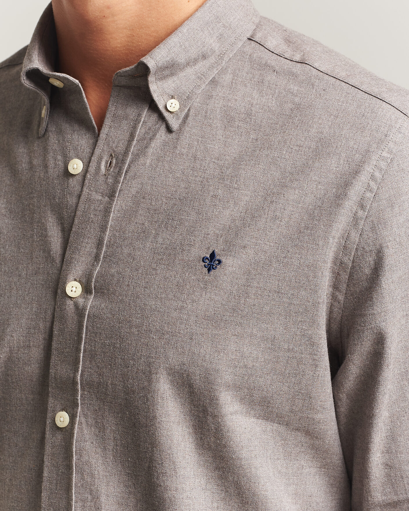 Hombres | Camisas | Morris | Watts Flannel Shirt Grey