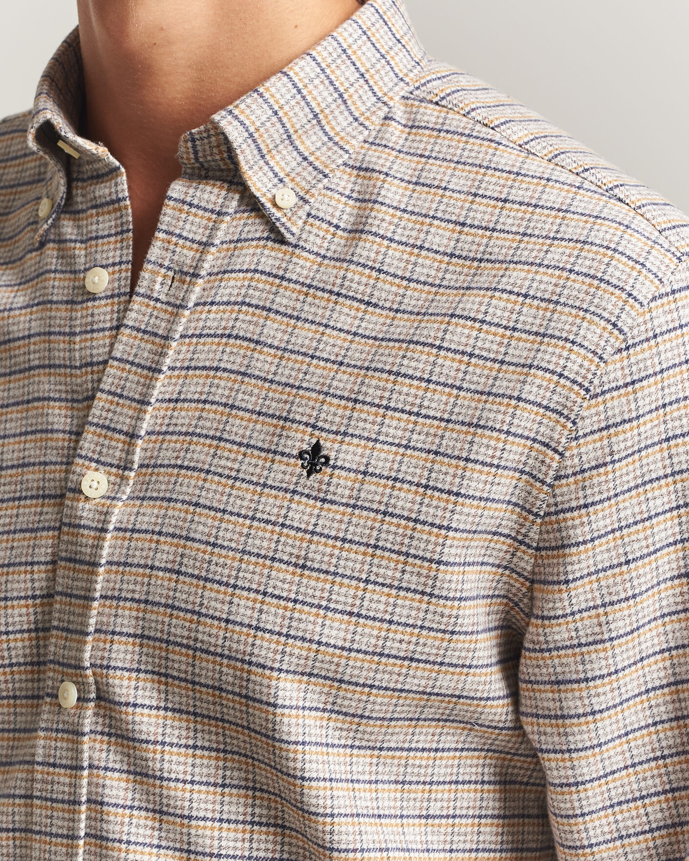 Hombres | Camisas | Morris | Flannel Mouliné Shirt Khaki