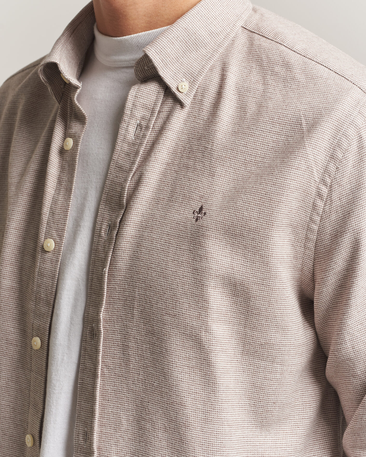 Hombres | Camisas | Morris | Flannel Check Shirt Khaki
