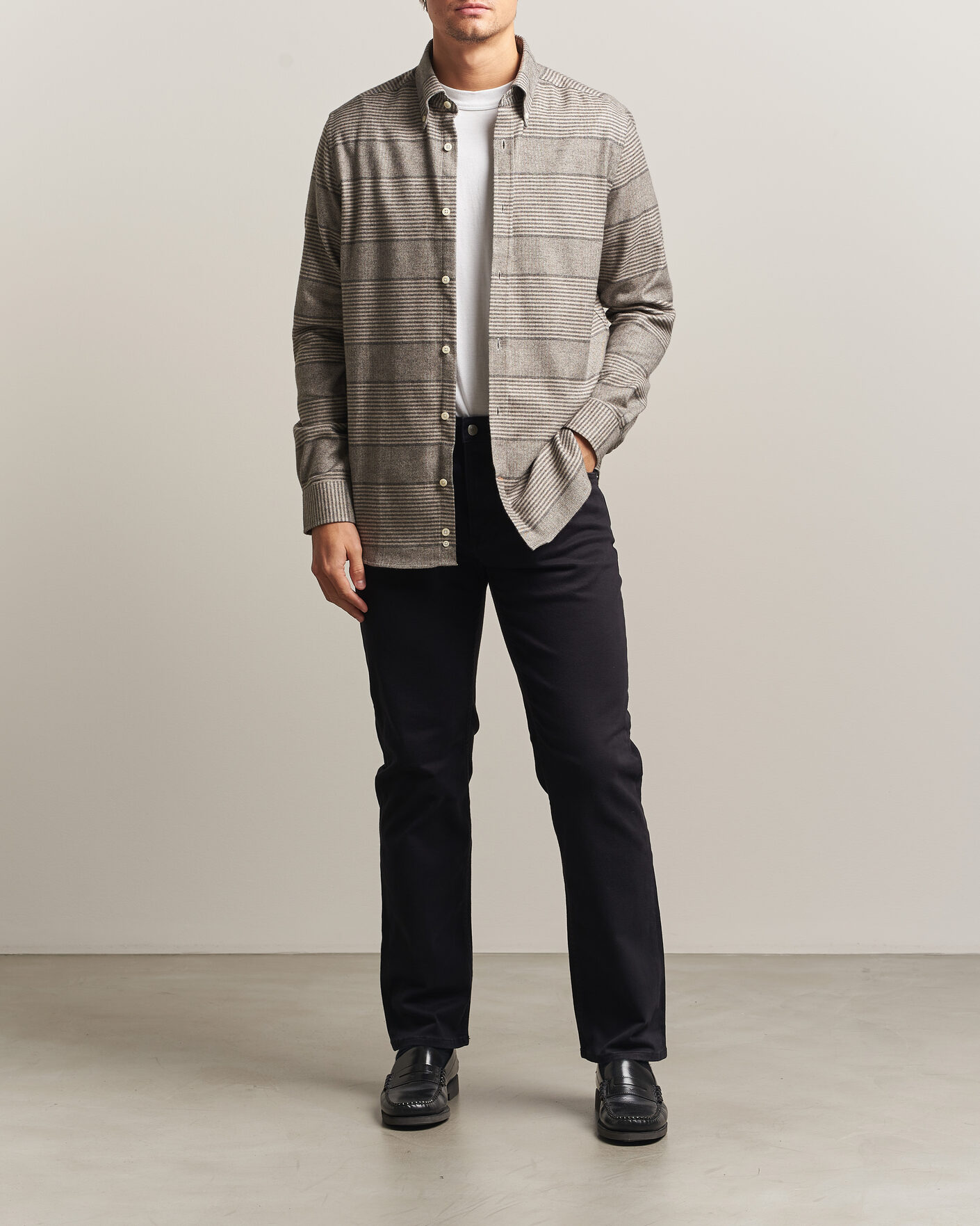 Hombres | Camisas | Morris | Soft Lama Check Shirt Camel