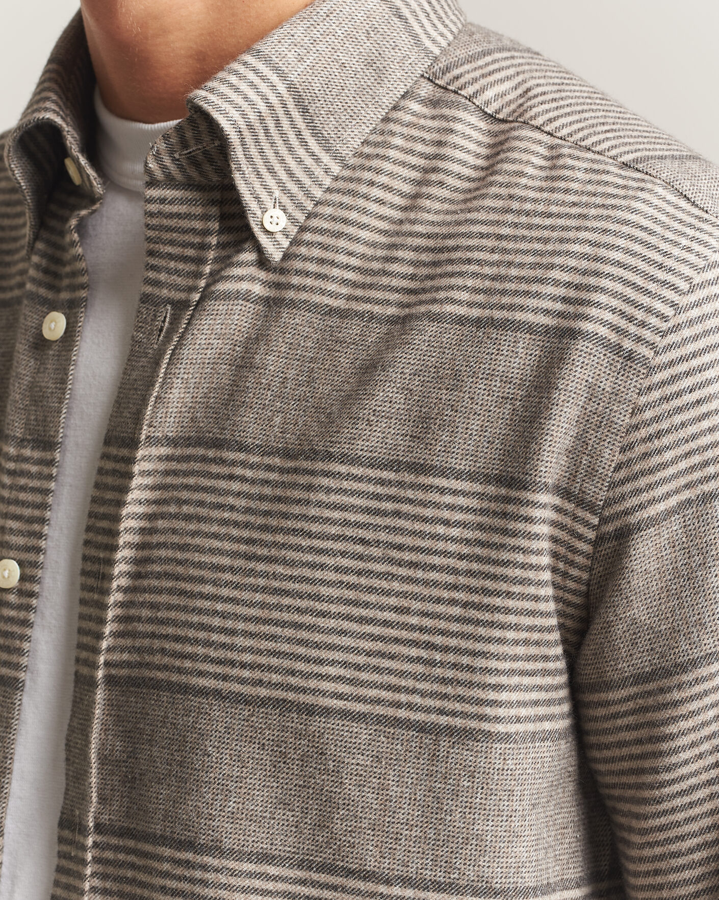 Hombres | Camisas | Morris | Soft Lama Check Shirt Camel