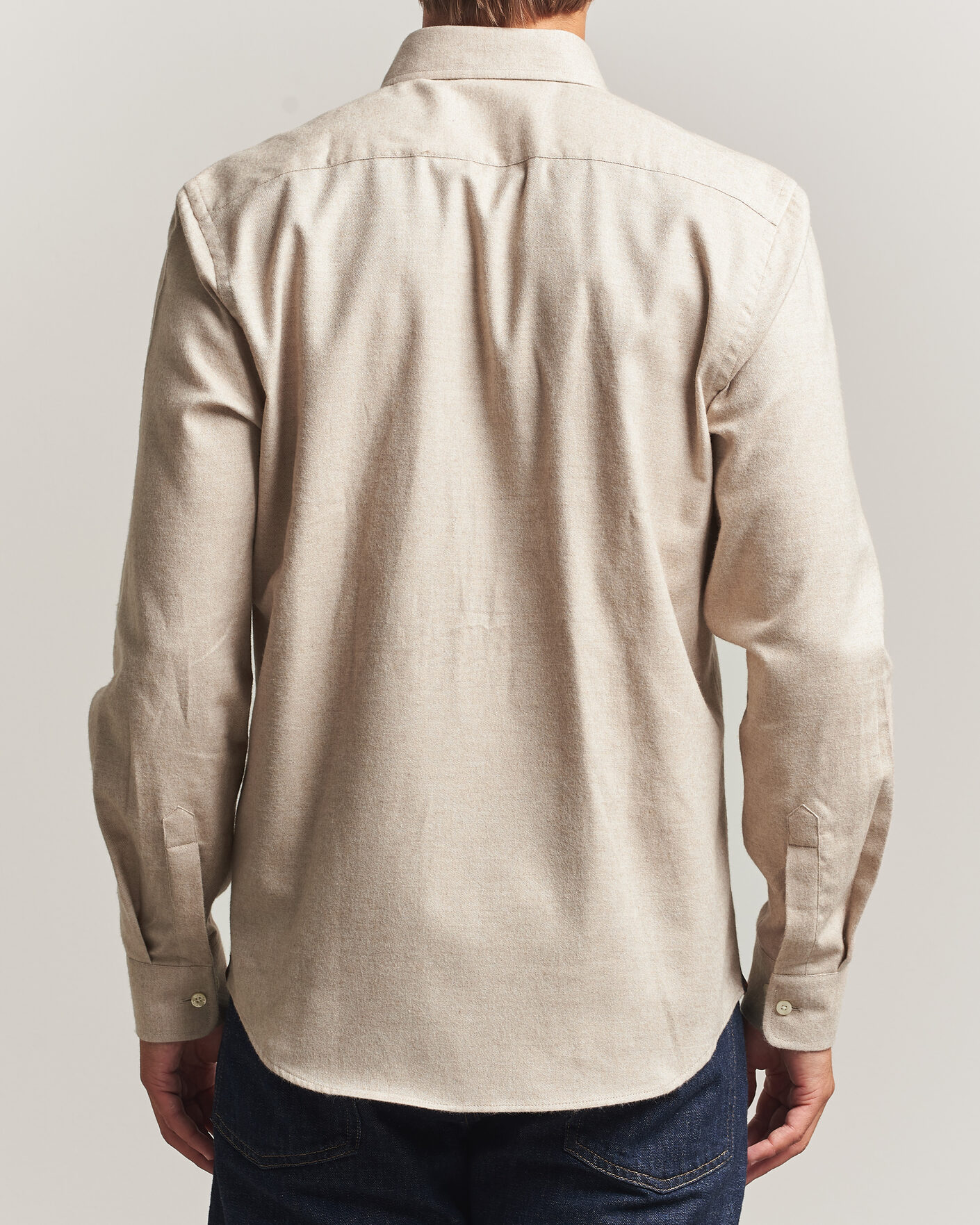 Hombres | Camisas | Morris | Cashmere Twill Shirt Khaki