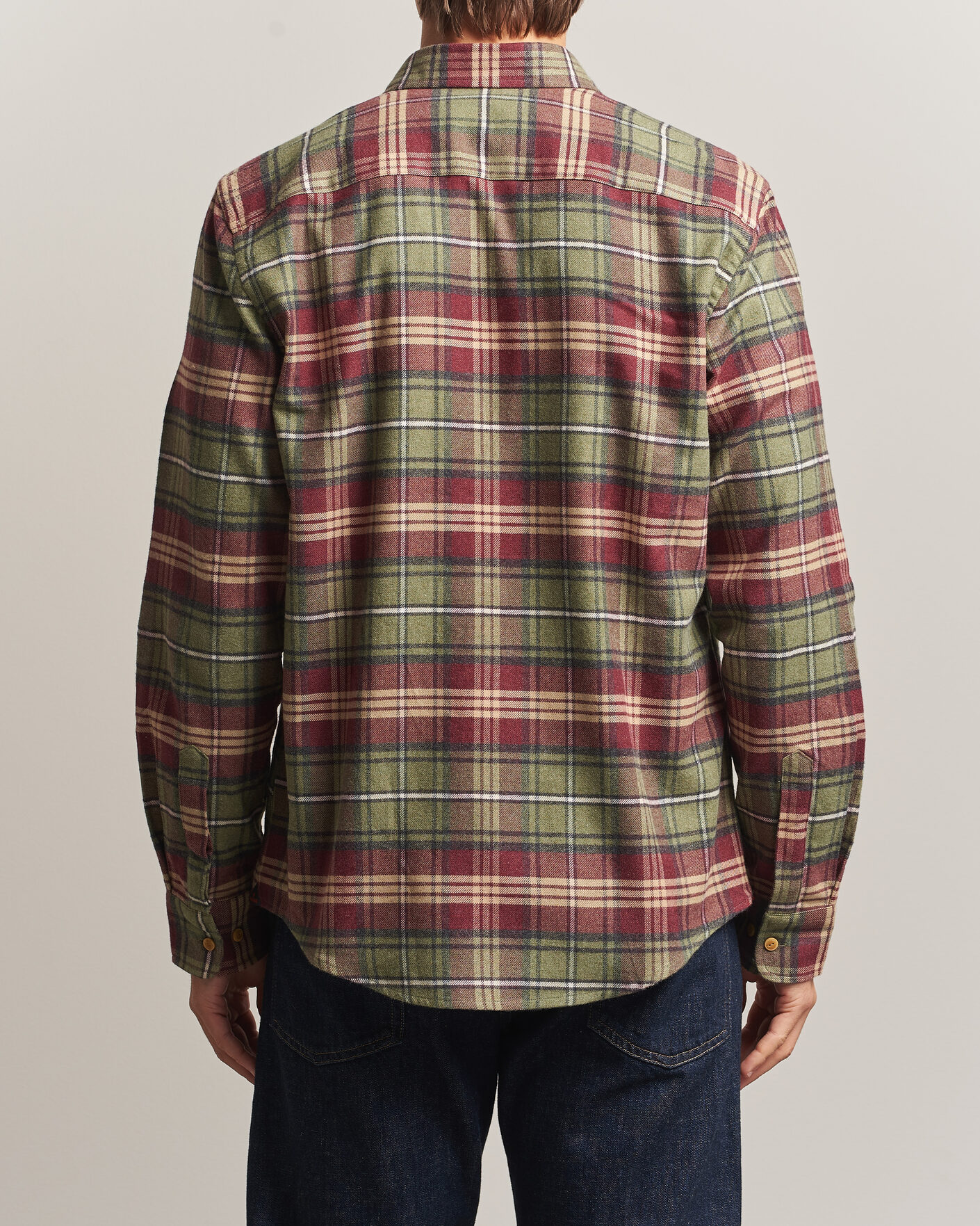 Hombres | Camisas | Morris | Flanell Big Check Shirt Green