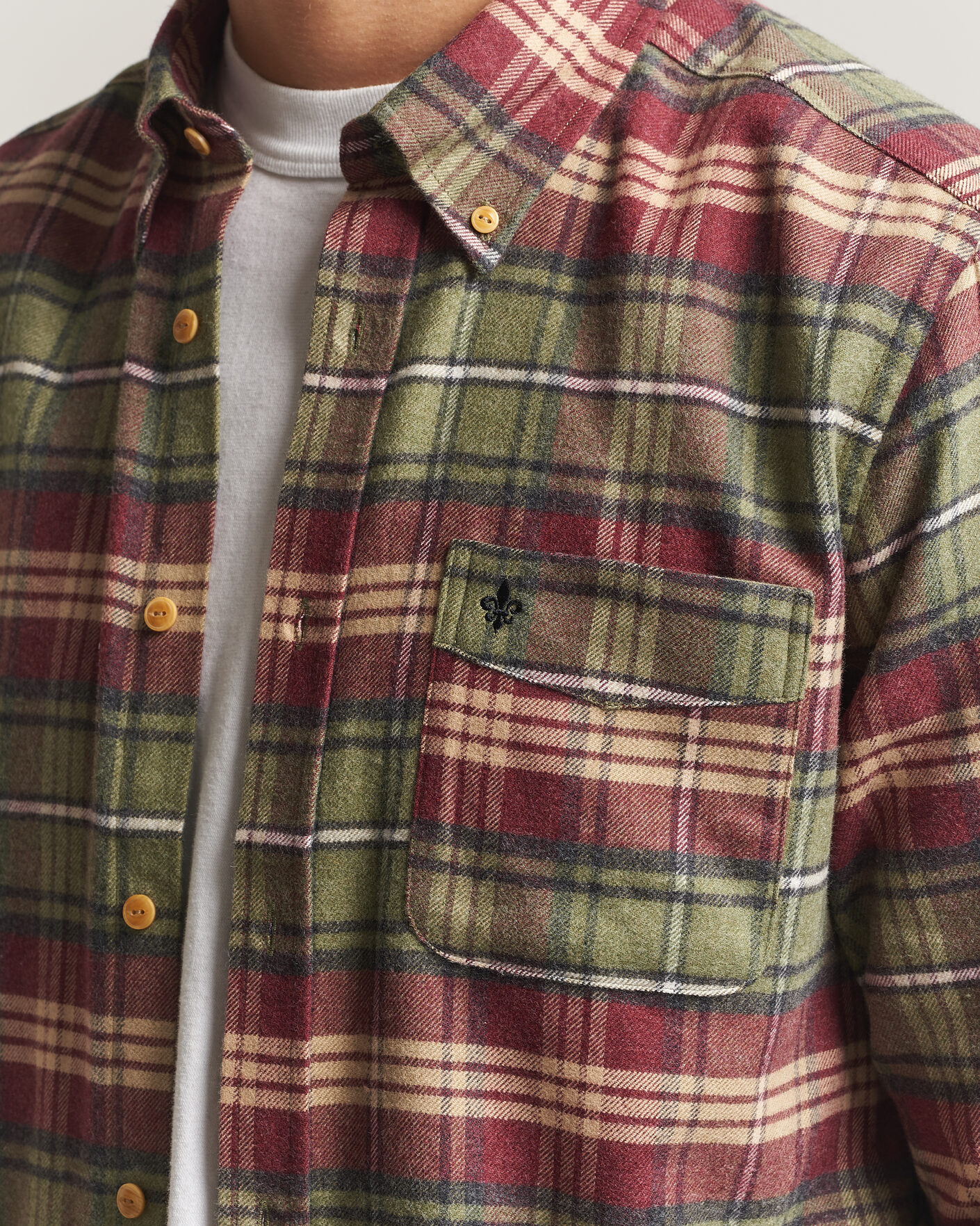Hombres | Camisas | Morris | Flanell Big Check Shirt Green