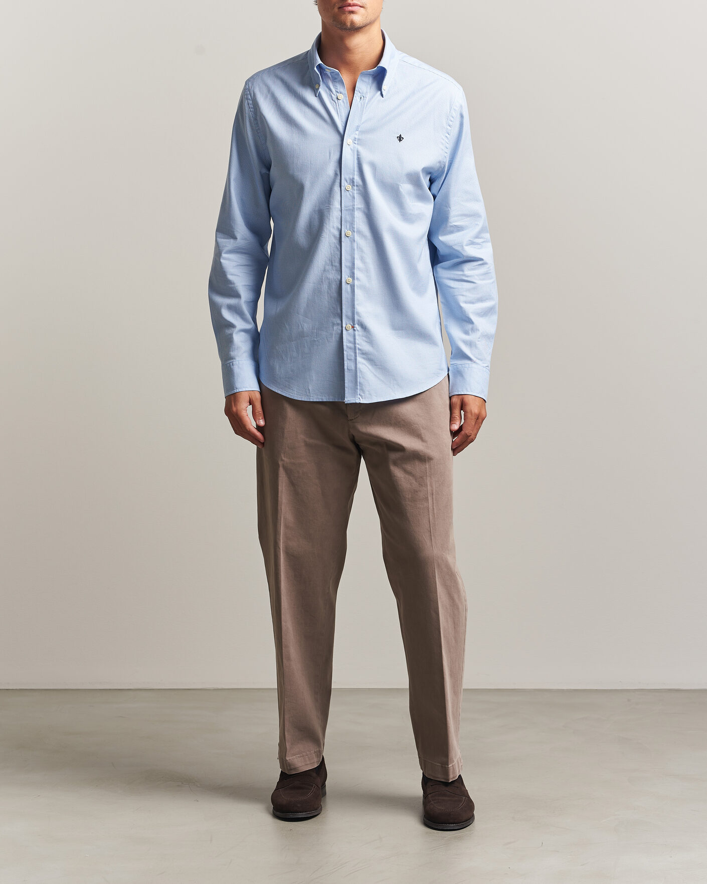 Hombres | Camisas | Morris | Fine Oxford Shirt Light Blue